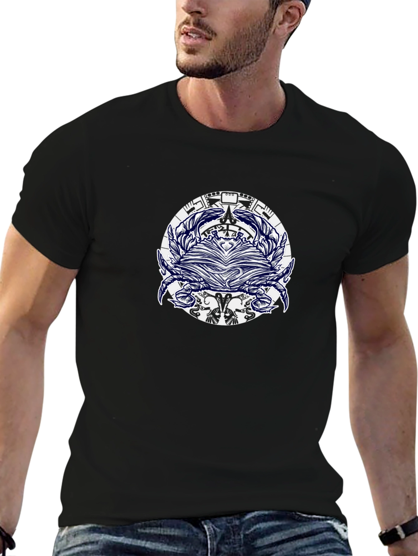 Graphic Tee: Mystical Book & Botanical Design