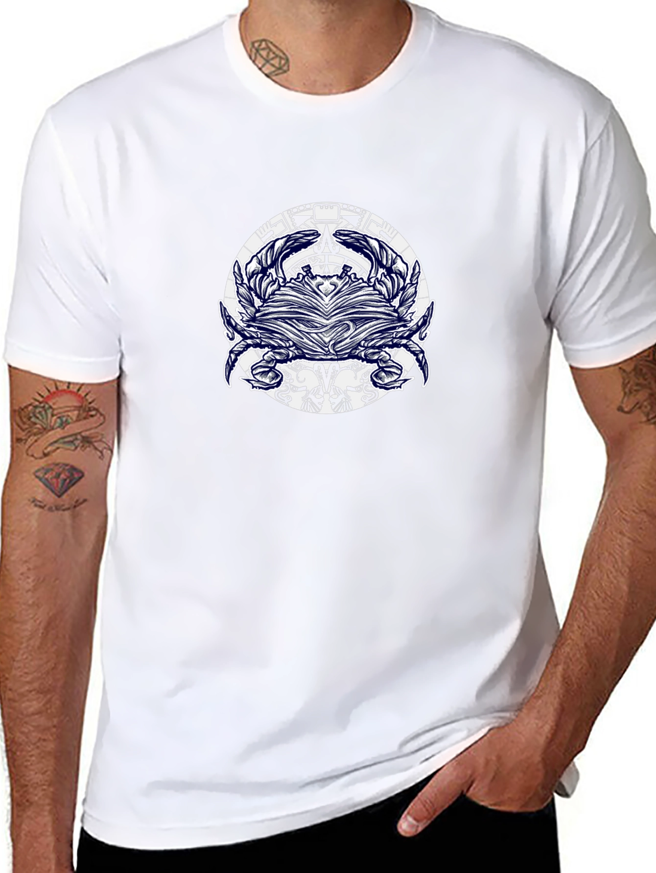 Graphic Tee: Mystical Book & Botanical Design