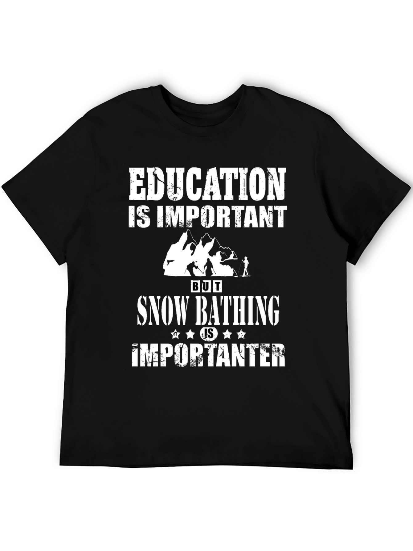 Education vs. Snow Bathing Tee