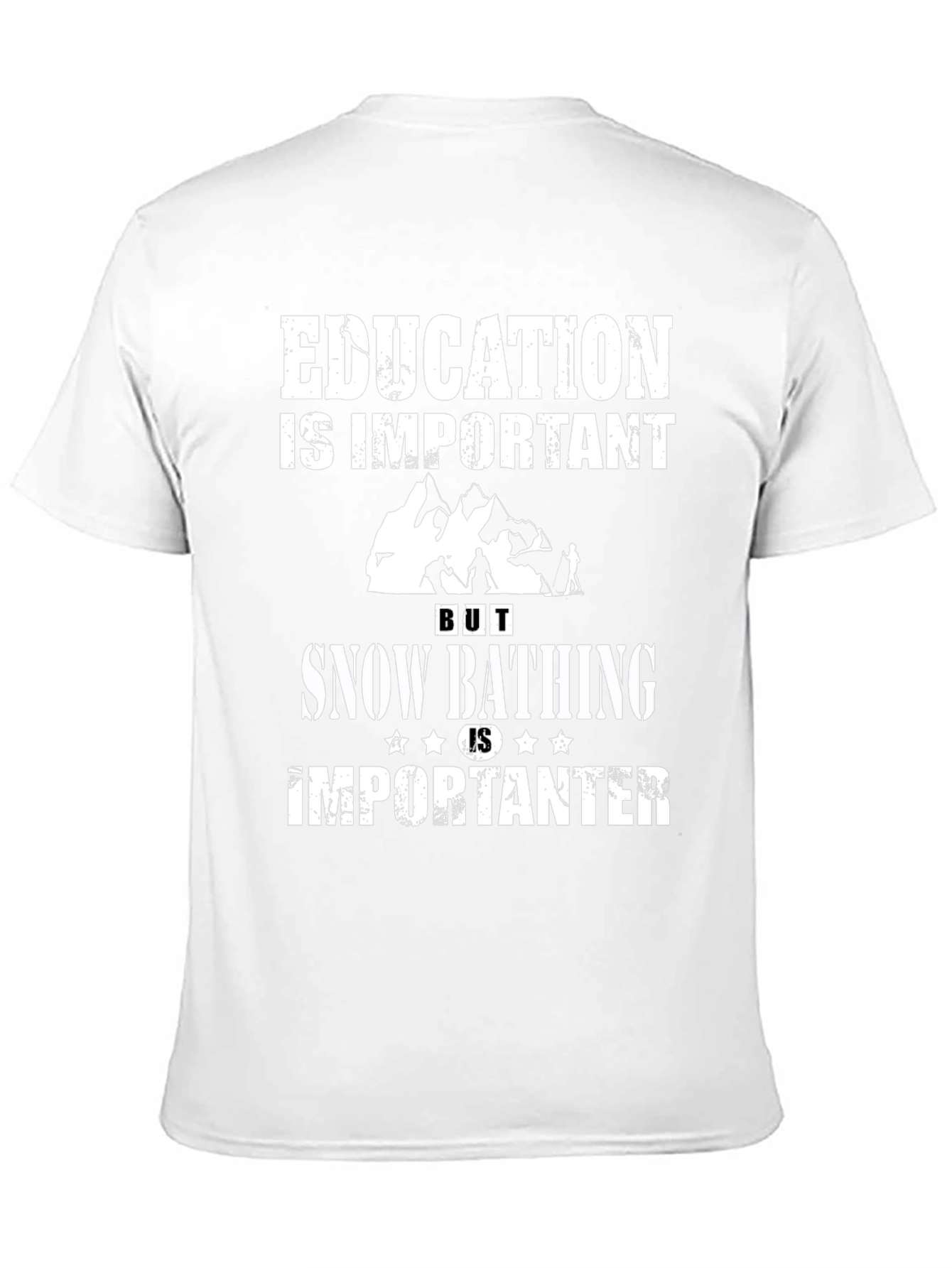 Education vs. Snow Bathing Tee
