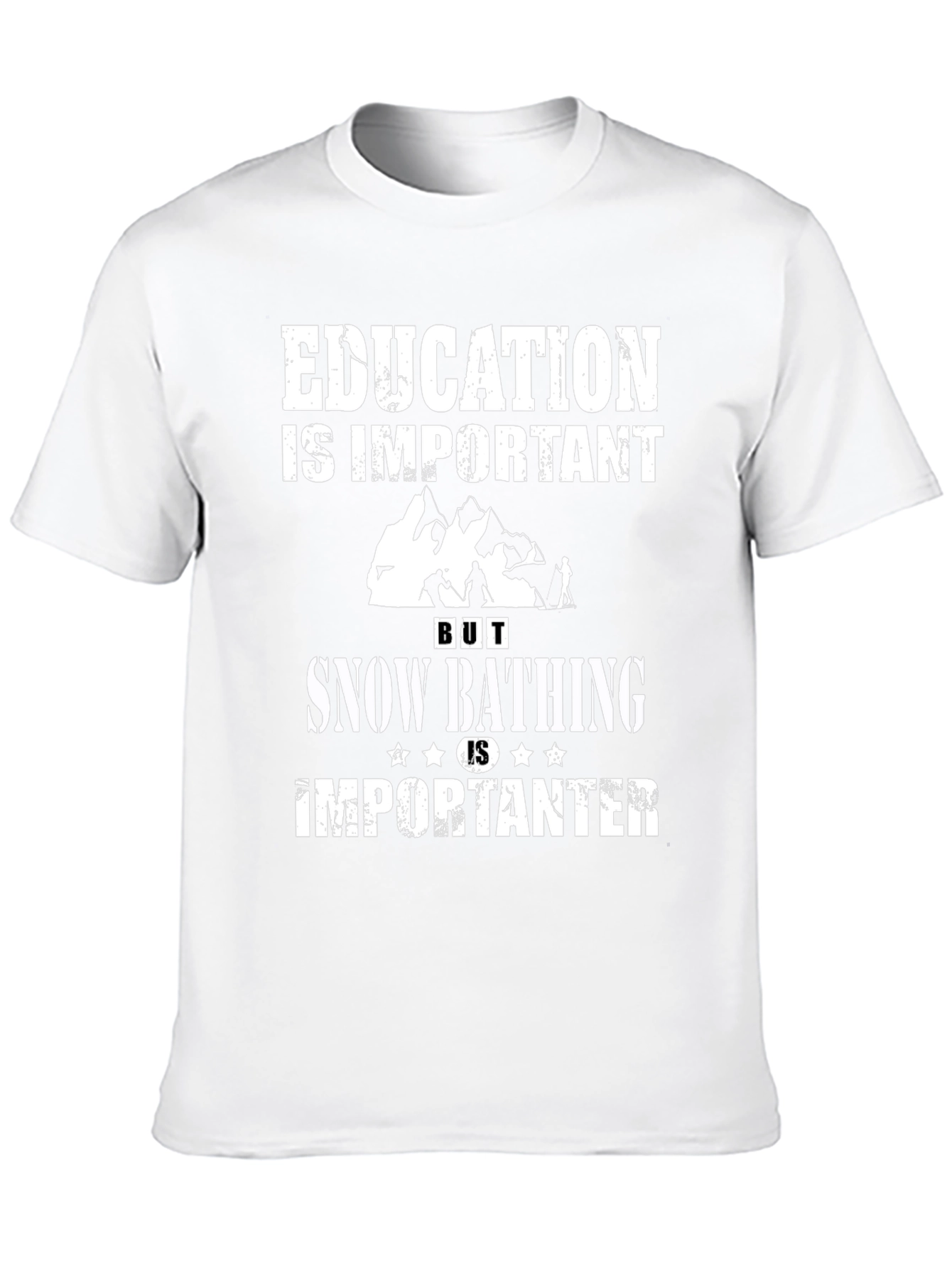 Education vs. Snow Bathing Tee