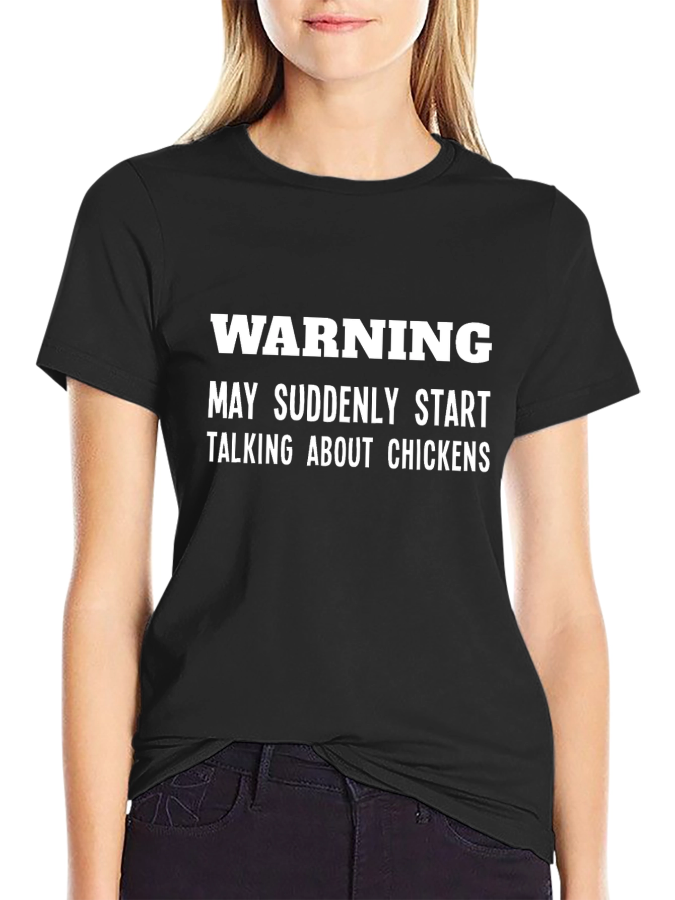 Warning Chicken Talking T-Shirt