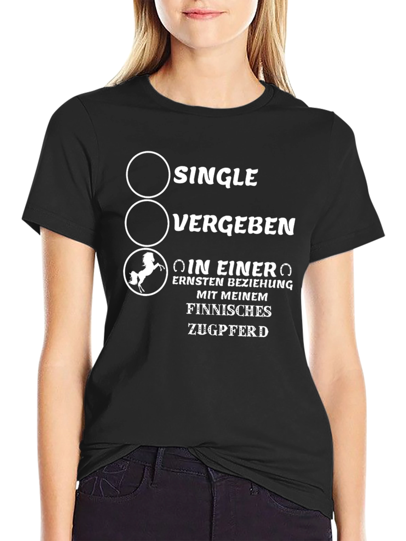 Humorous Finnish Draft Horse Relationship T-Shirt