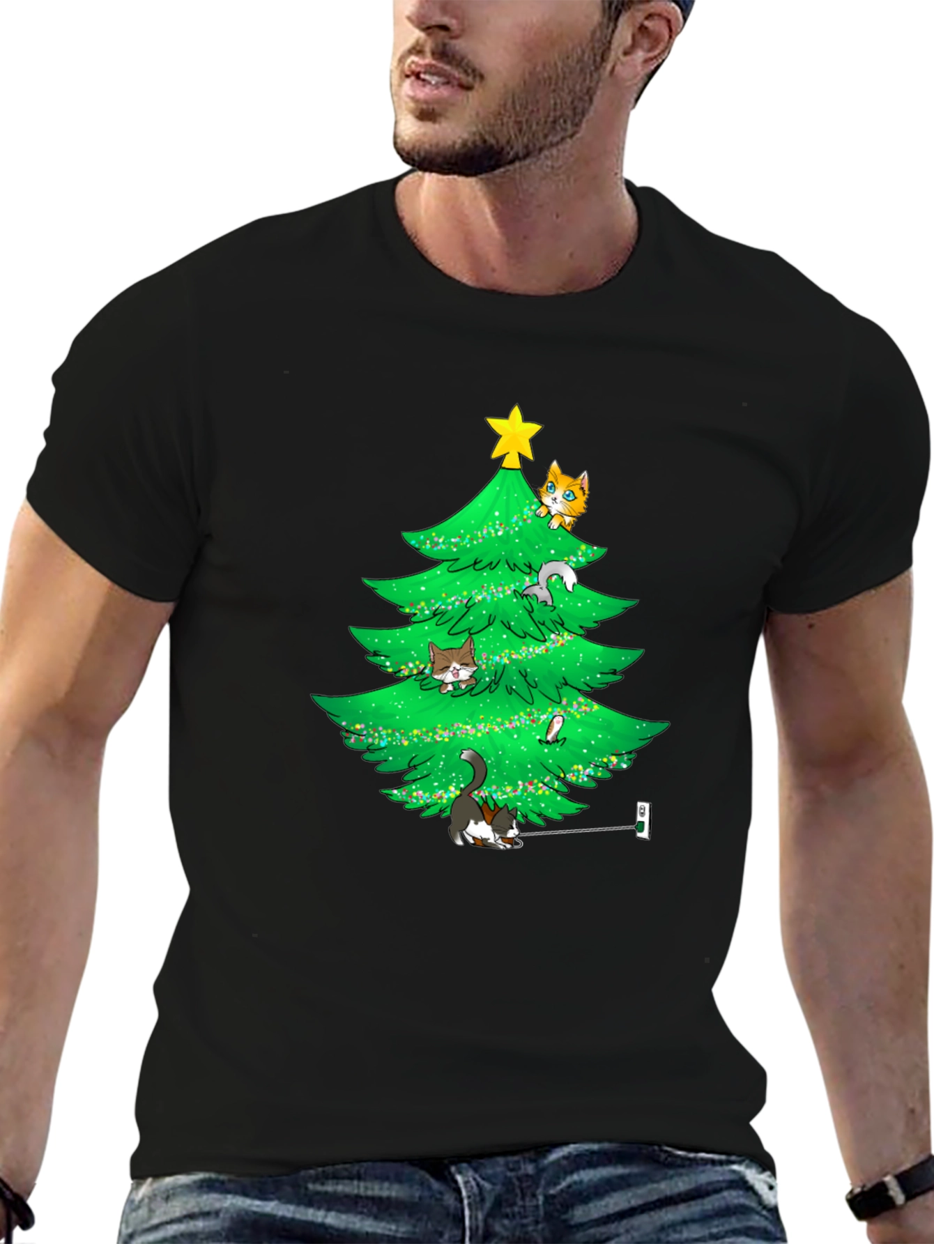 Cat Christmas Tree T-Shirt