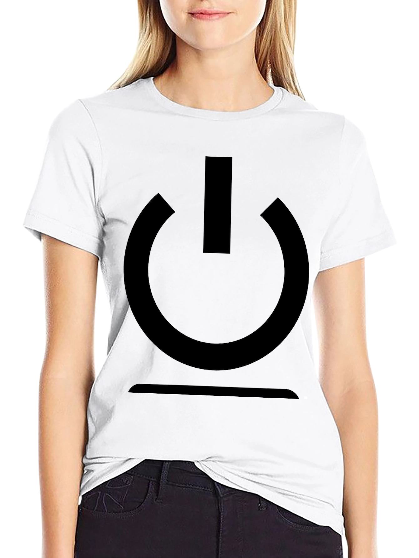 Power Symbol Black T-Shirt - Modern Style