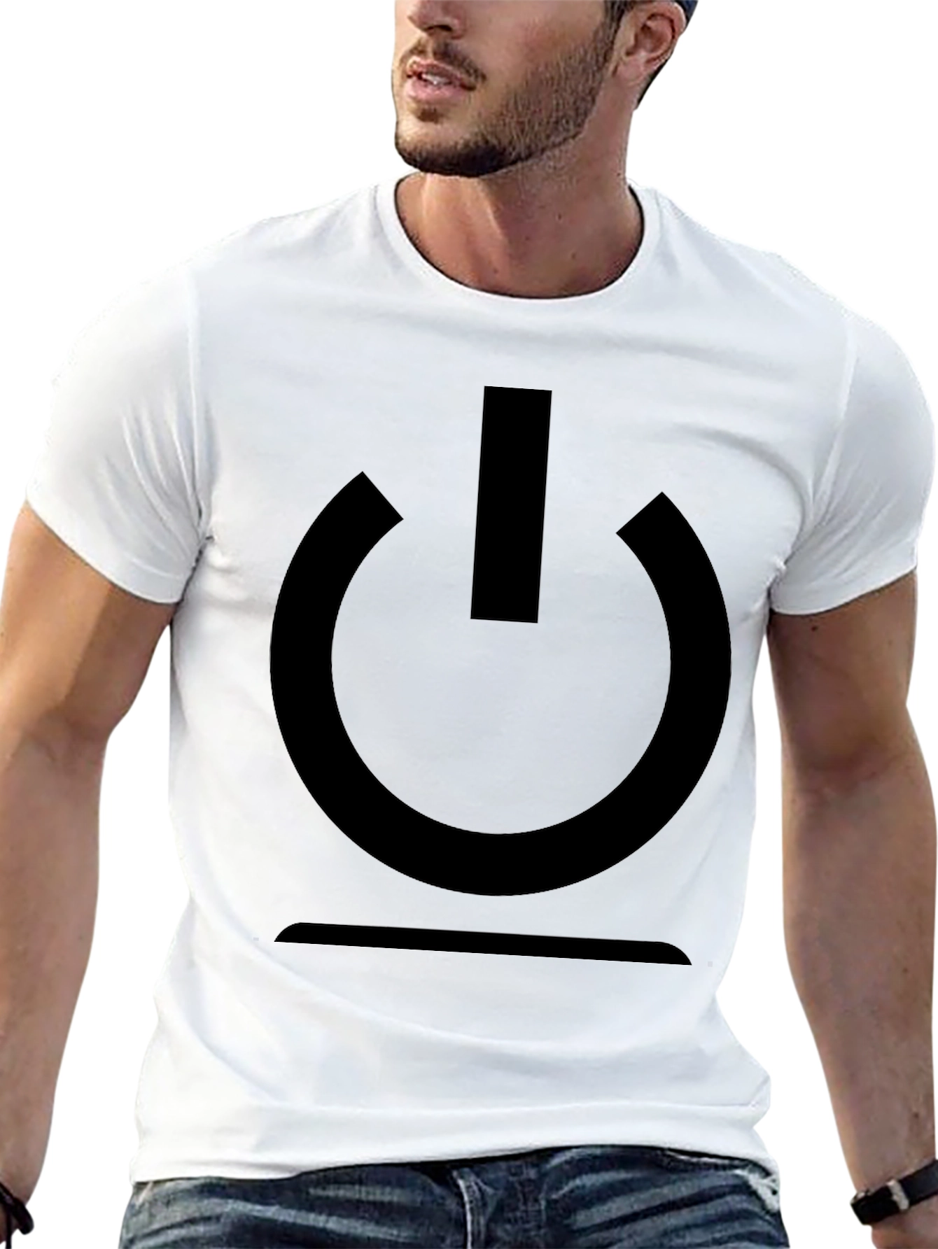 Power Symbol Black T-Shirt - Modern Style