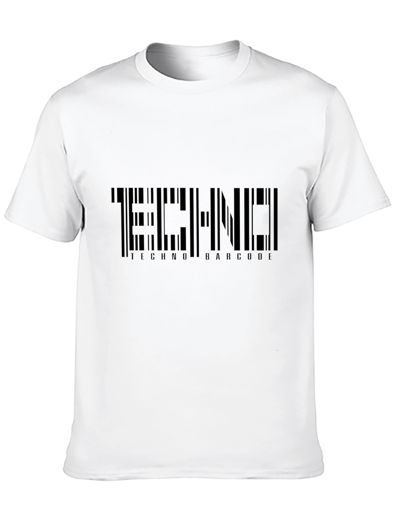 Techno Barcode Black T-Shirt