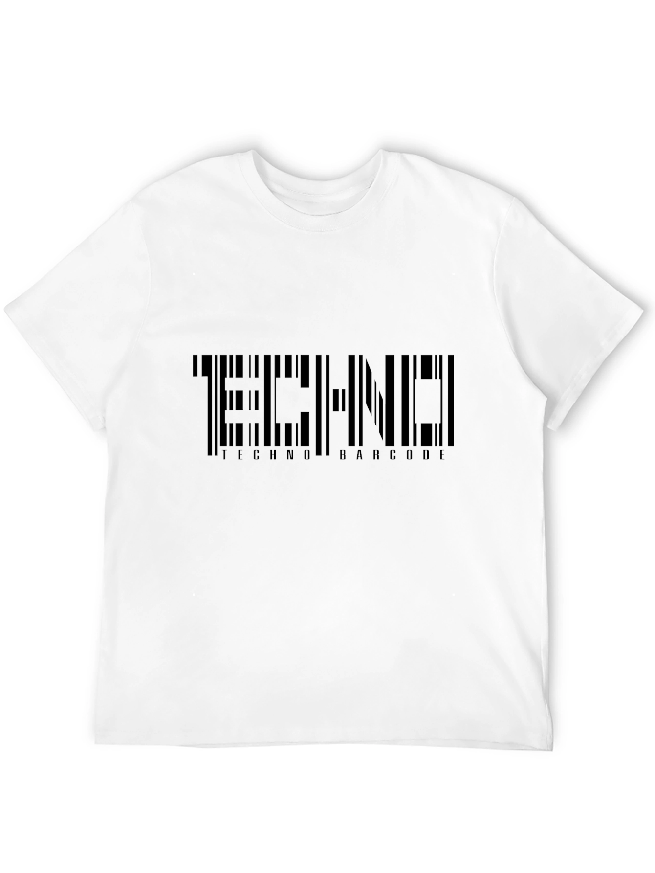Techno Barcode Black T-Shirt