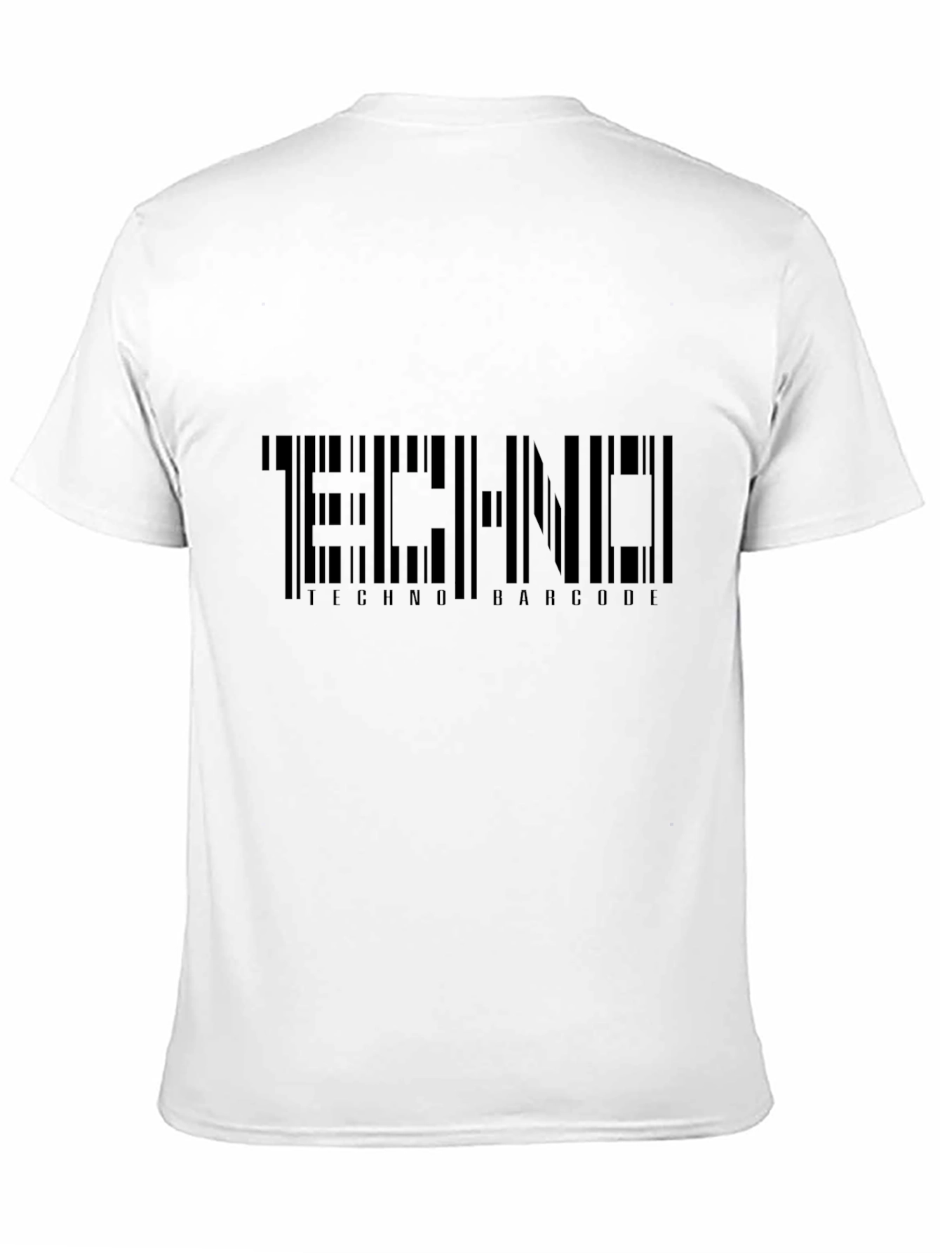 Techno Barcode Black T-Shirt