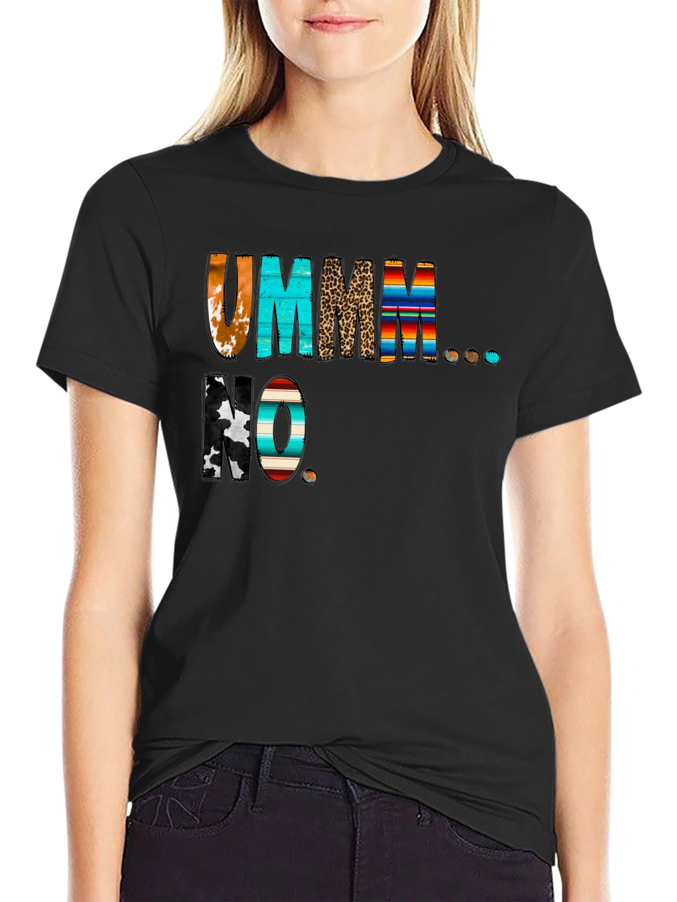Ummm No Graphic Tee - Novelty T-Shirt