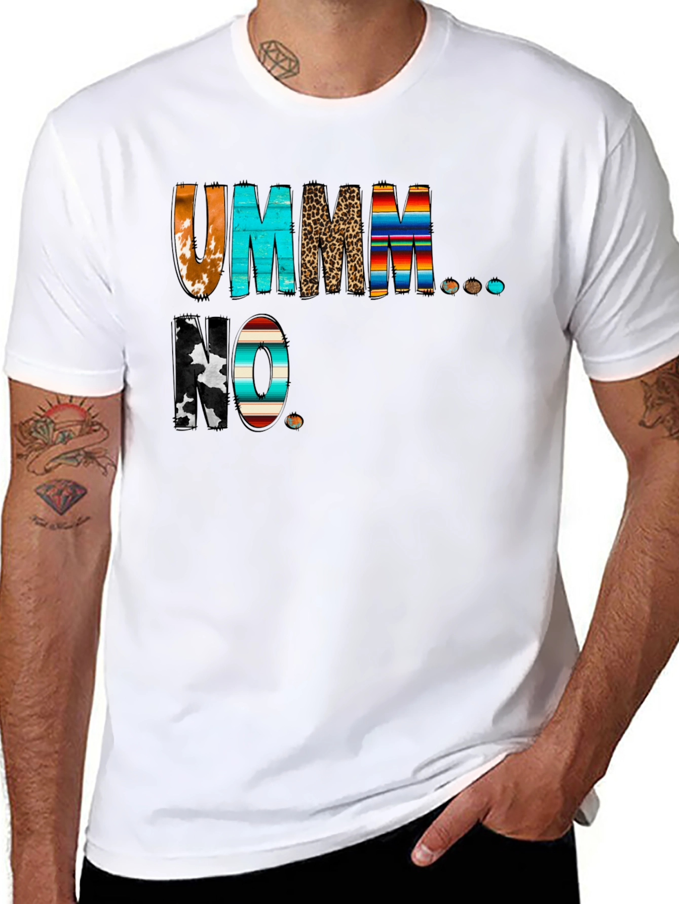 Ummm No Graphic Tee - Novelty T-Shirt