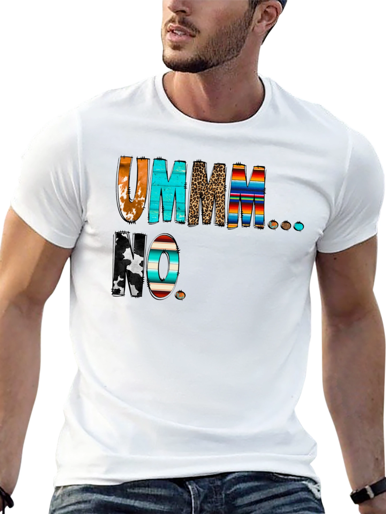 Ummm No Graphic Tee - Novelty T-Shirt