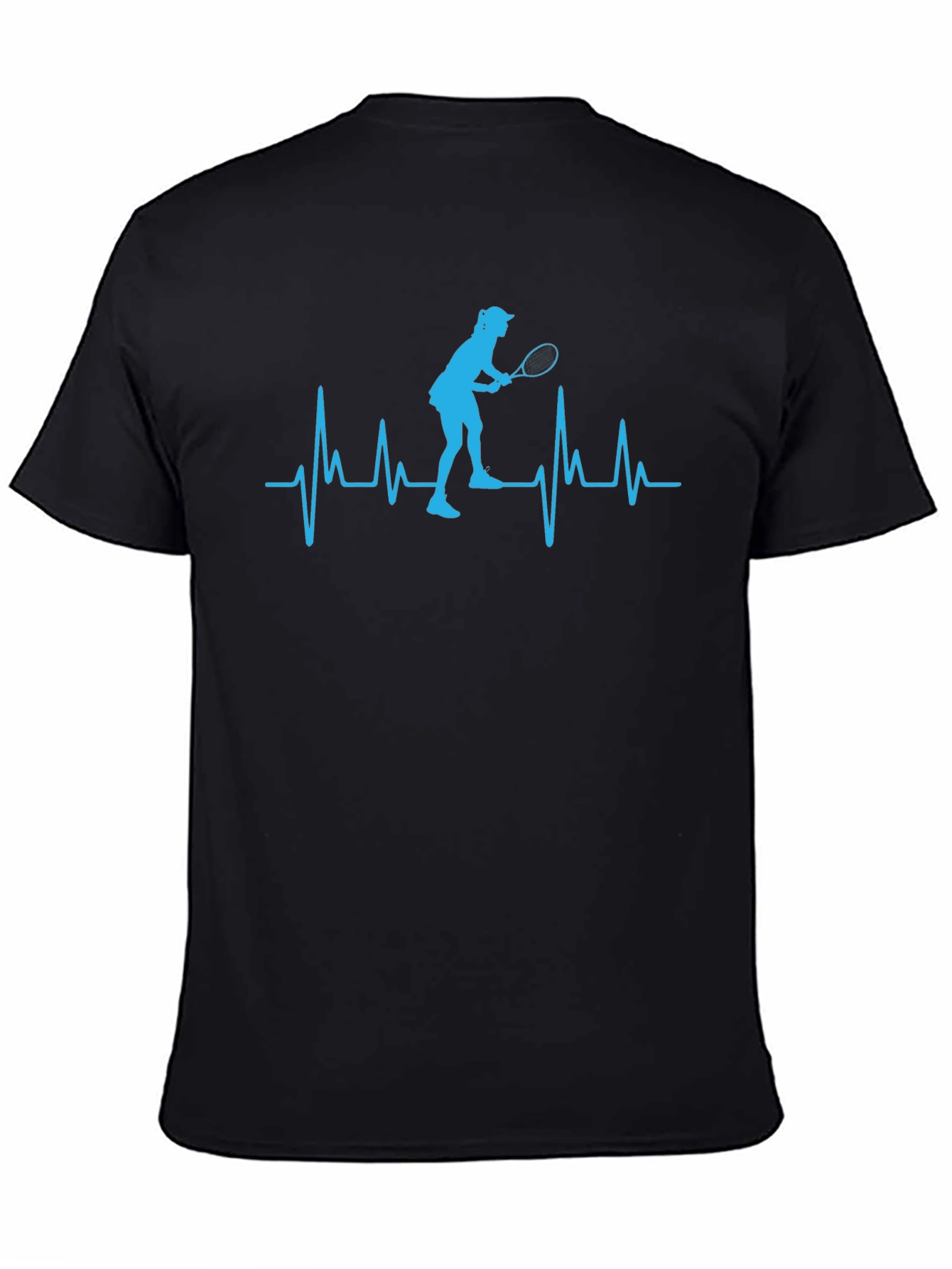 Tennis Heartbeat T-Shirt - Black