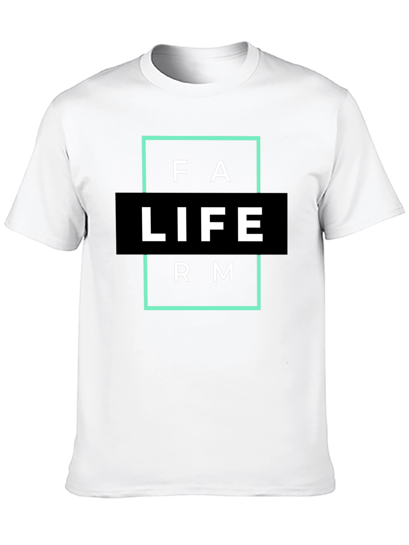 Farm Life Graphic T-Shirt - Black Cotton Blend