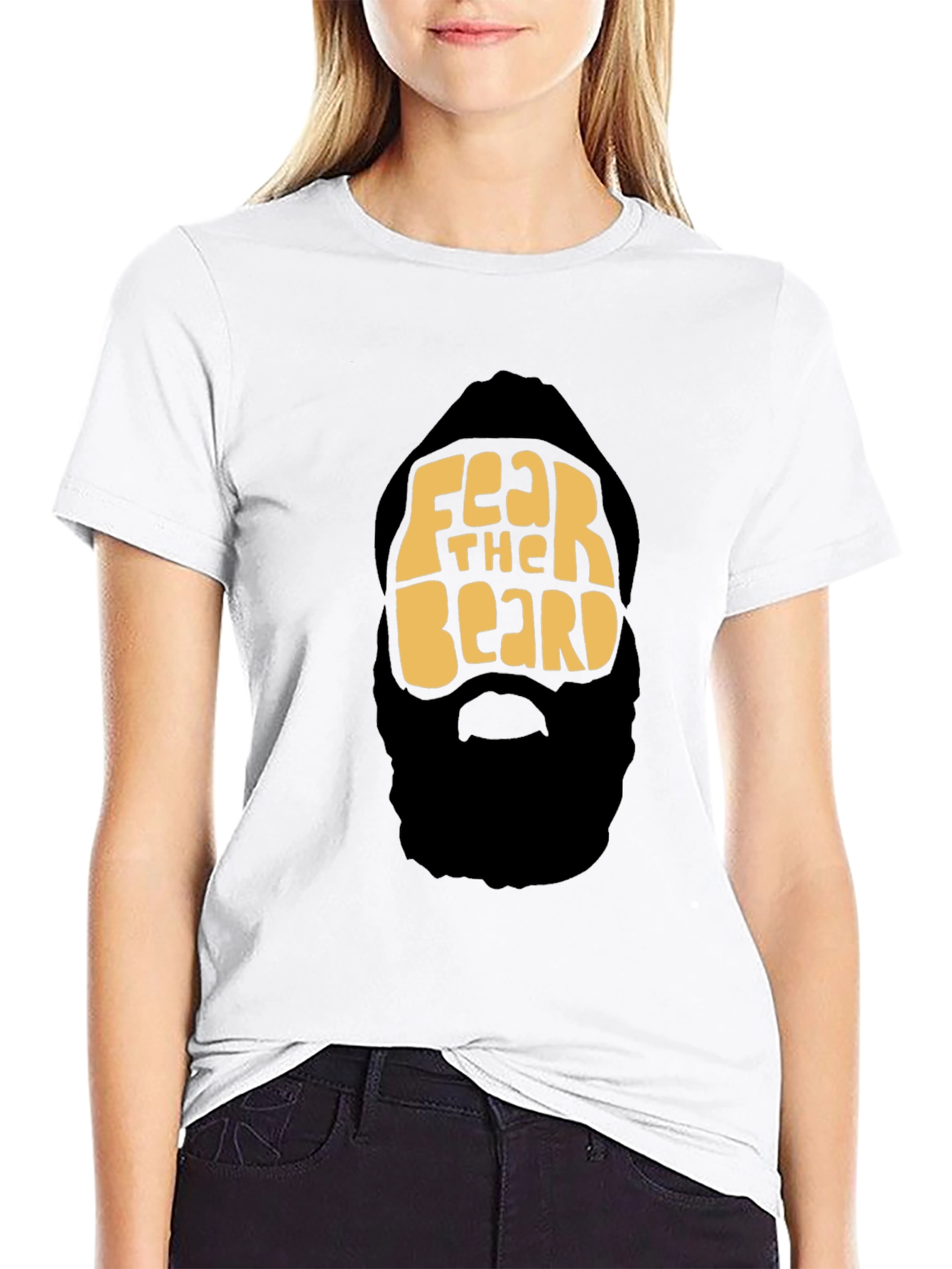 Fear The Beard Graphic Tee - Mens Black T-Shirt
