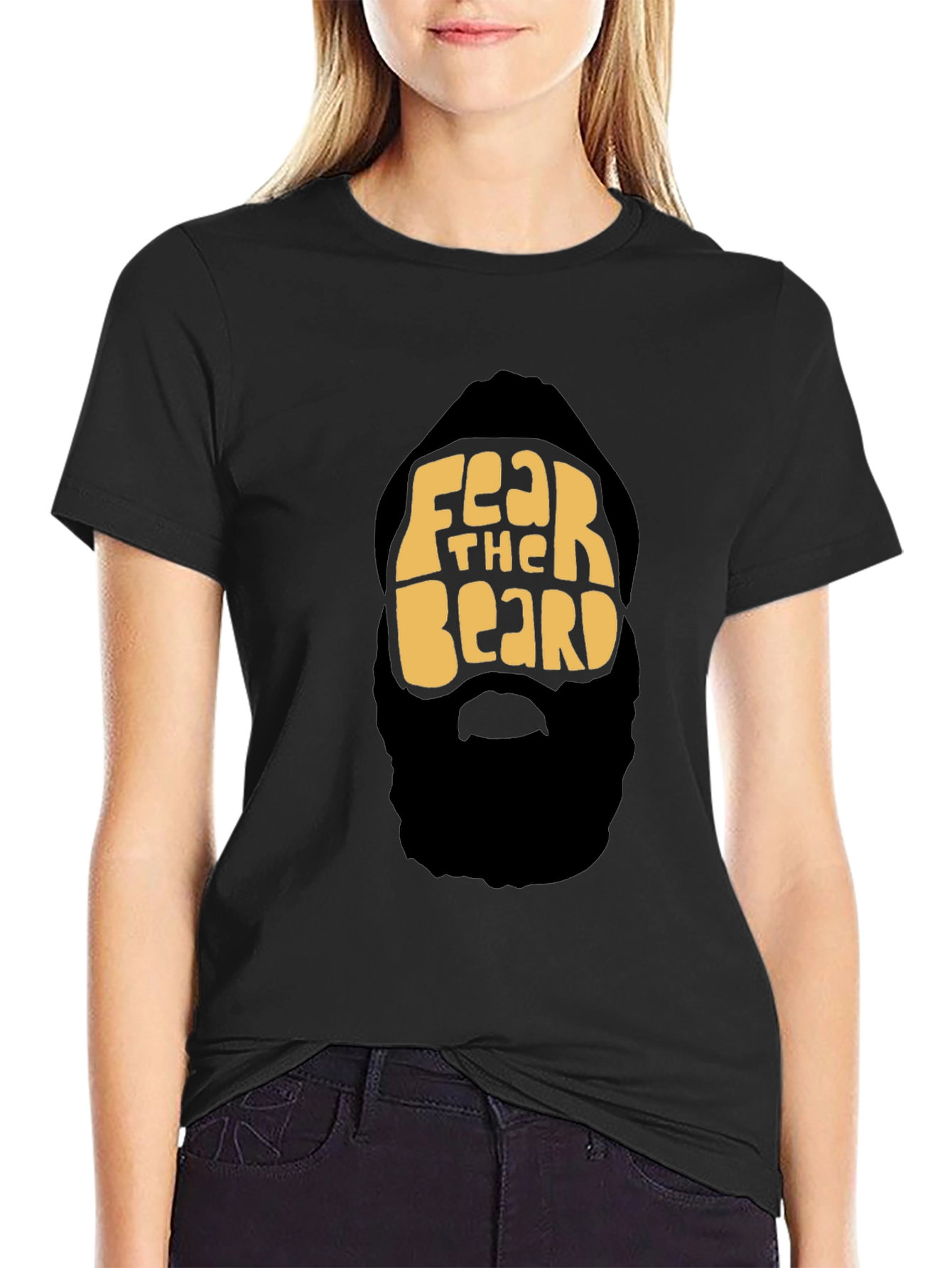 Fear The Beard Graphic Tee - Mens Black T-Shirt