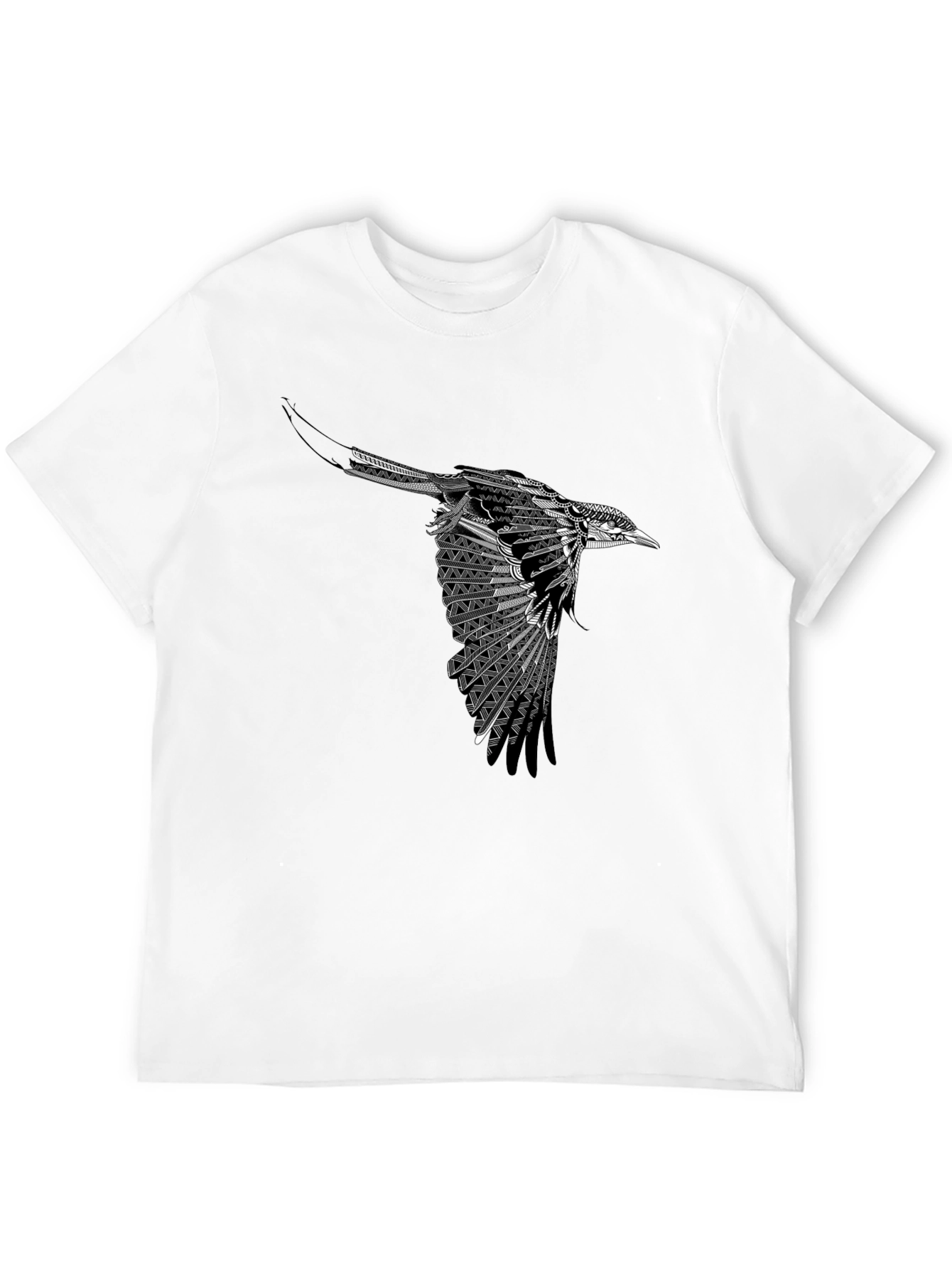 Black Bird Graphic Tee - Stylish Mens T-Shirt