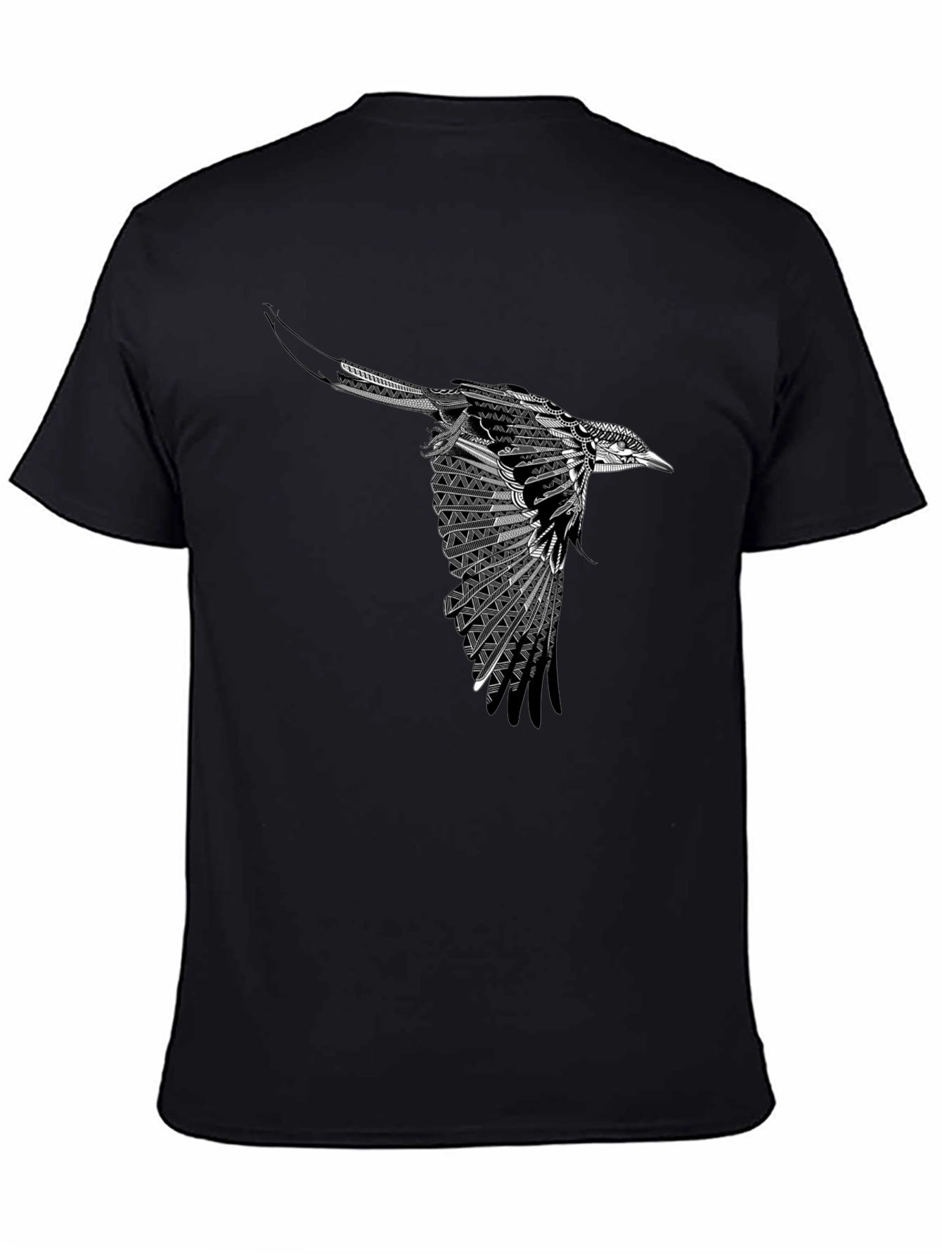 Black Bird Graphic Tee - Stylish Mens T-Shirt