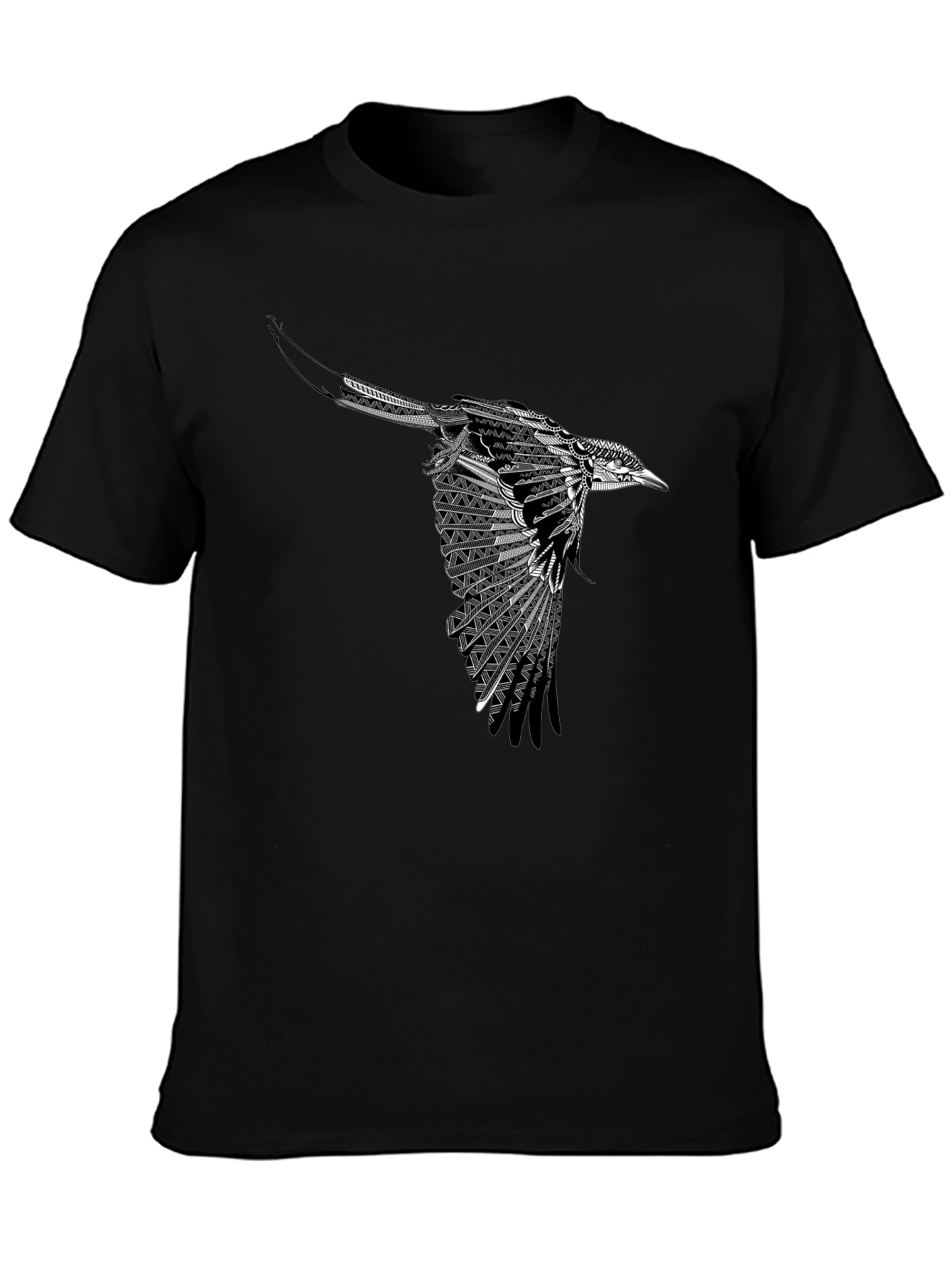 Black Bird Graphic Tee - Stylish Mens T-Shirt