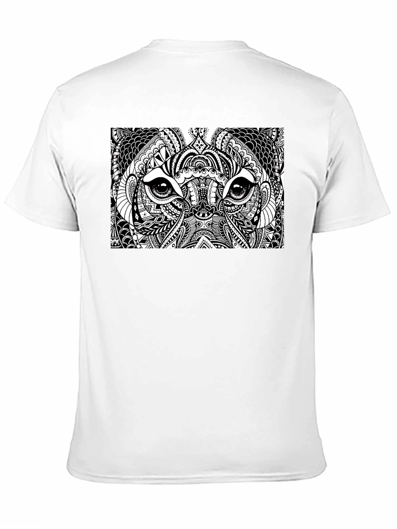 Abstract Animal Print Black T-Shirt