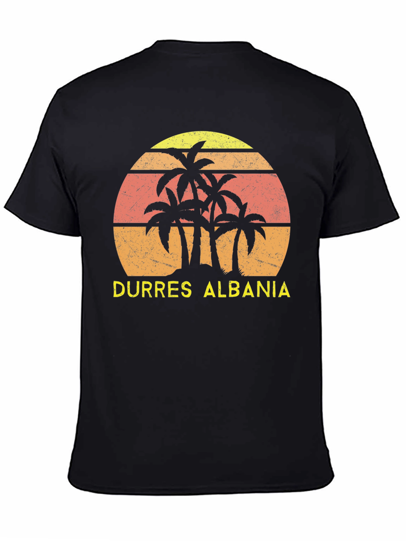Durres Albania Palm Tree Sunset T-Shirt