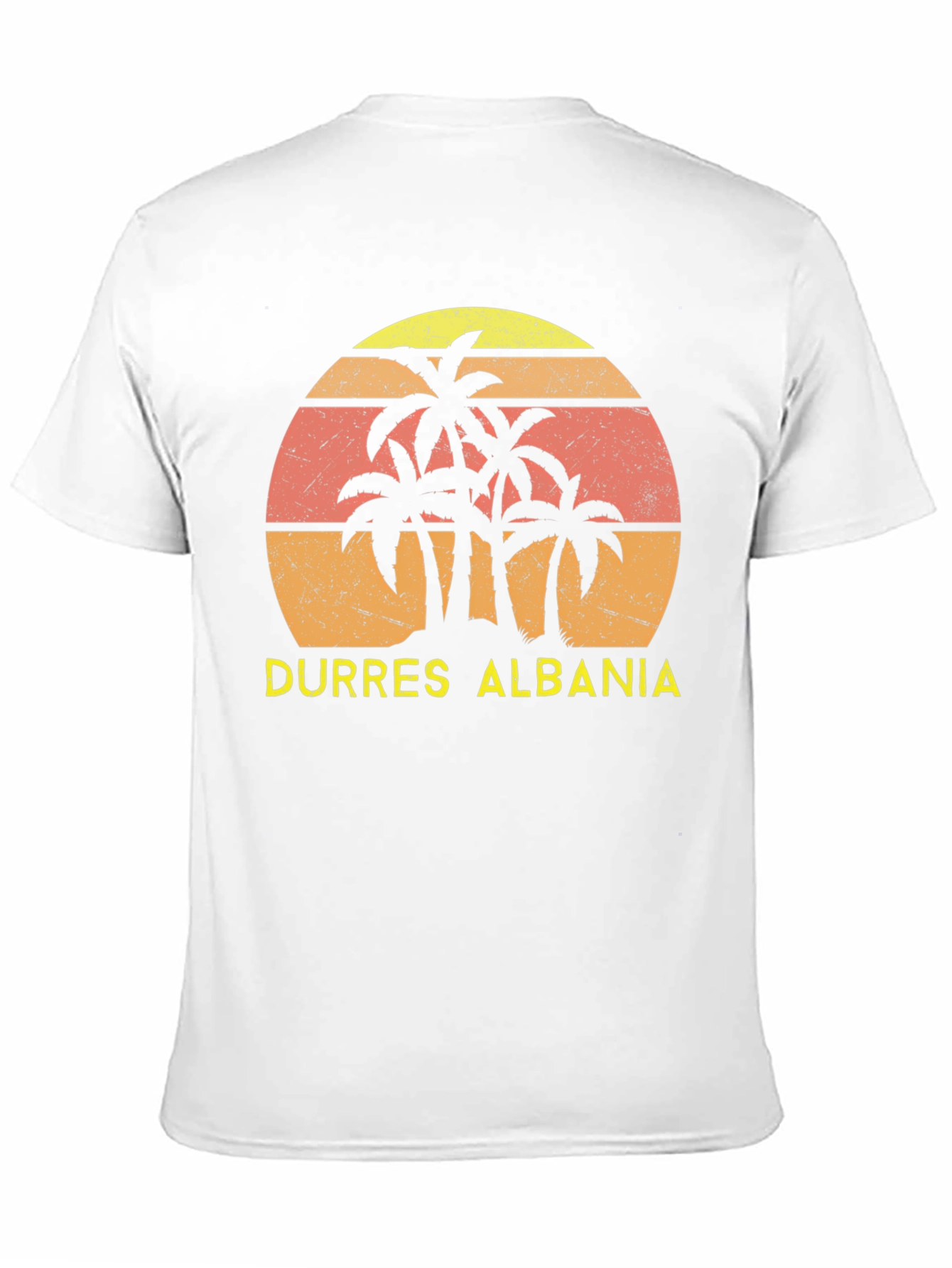 Durres Albania Palm Tree Sunset T-Shirt