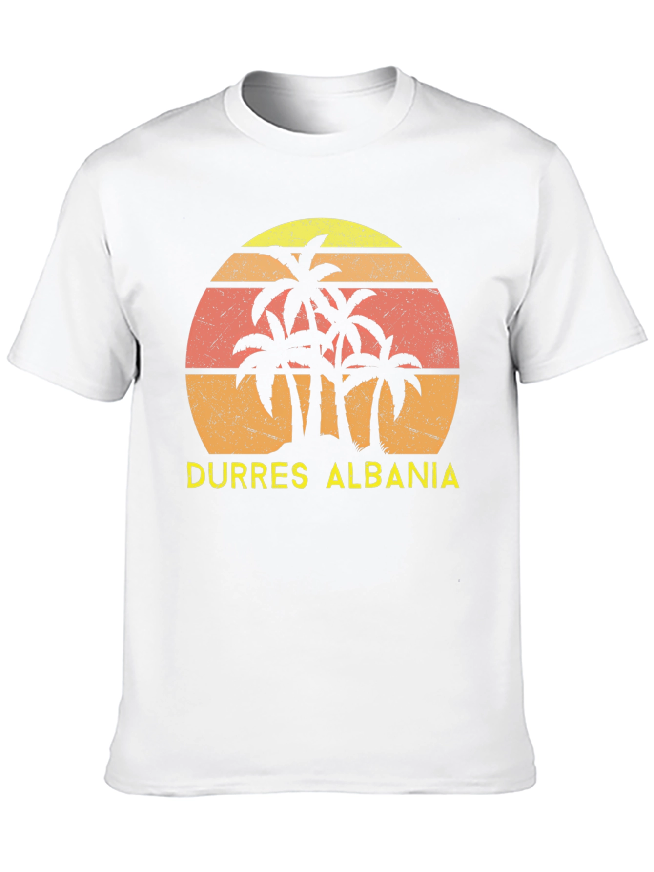 Durres Albania Palm Tree Sunset T-Shirt