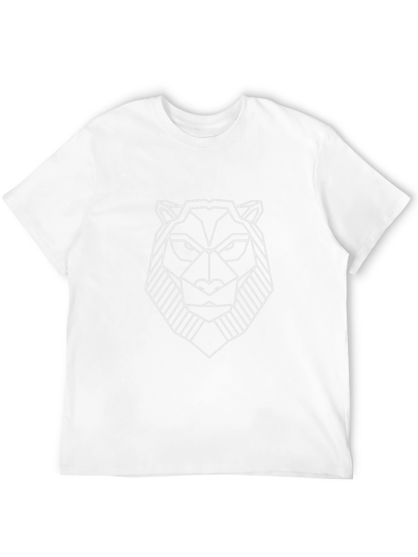 Geometric Tiger Graphic Tee - Stylish Mens Black T-Shirt