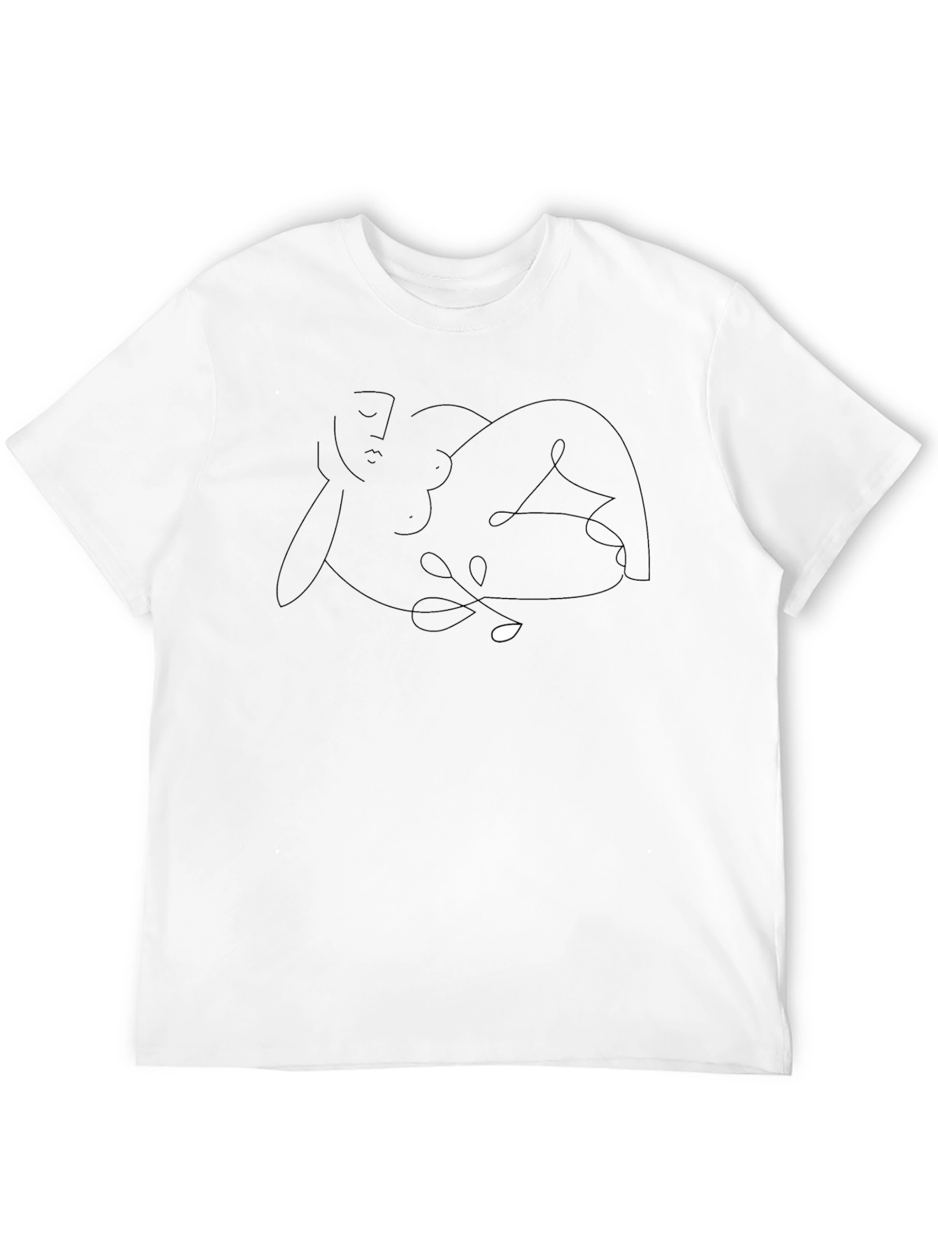 Abstract Line Art Graphic T-Shirt