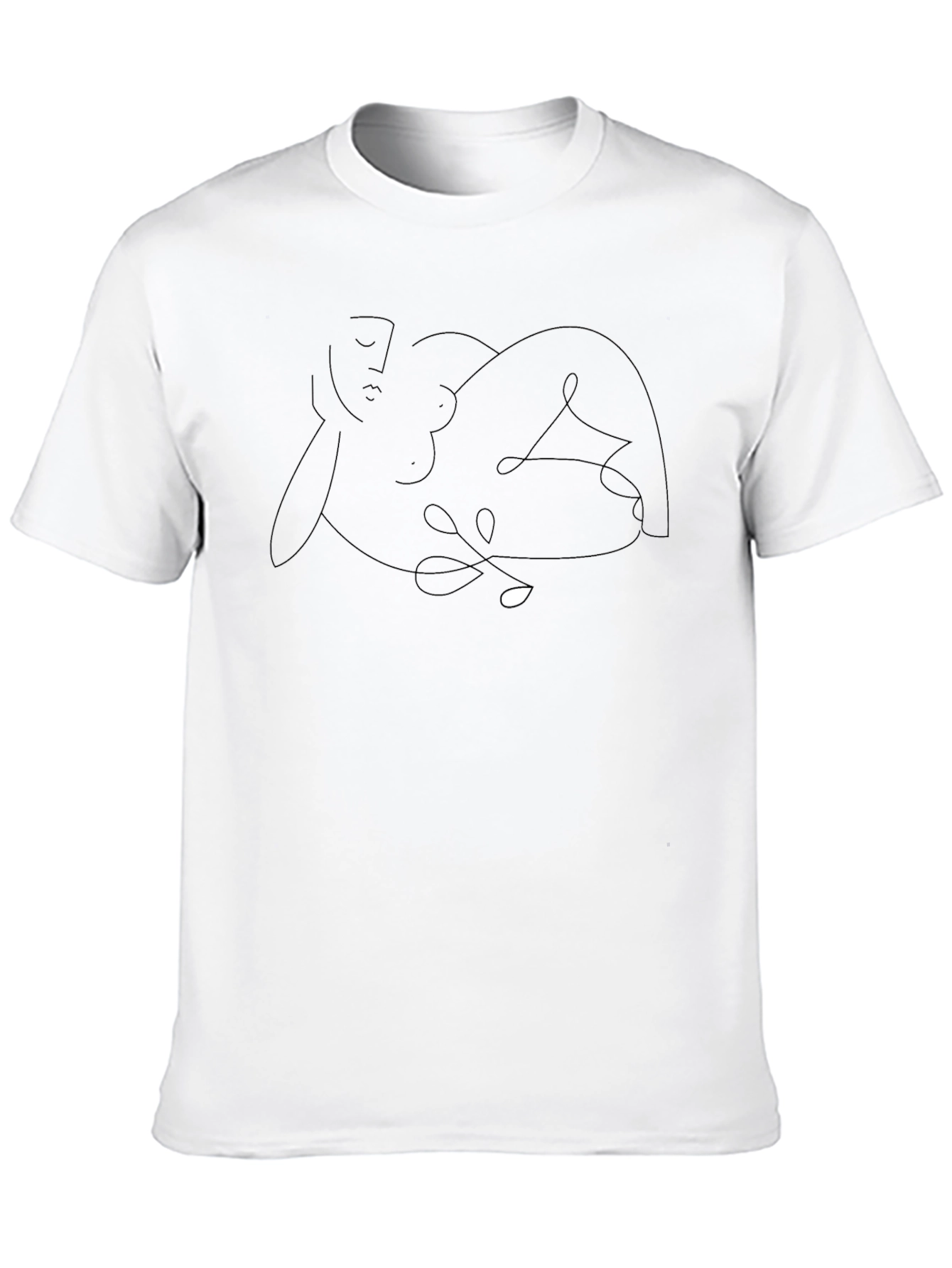 Abstract Line Art Graphic T-Shirt