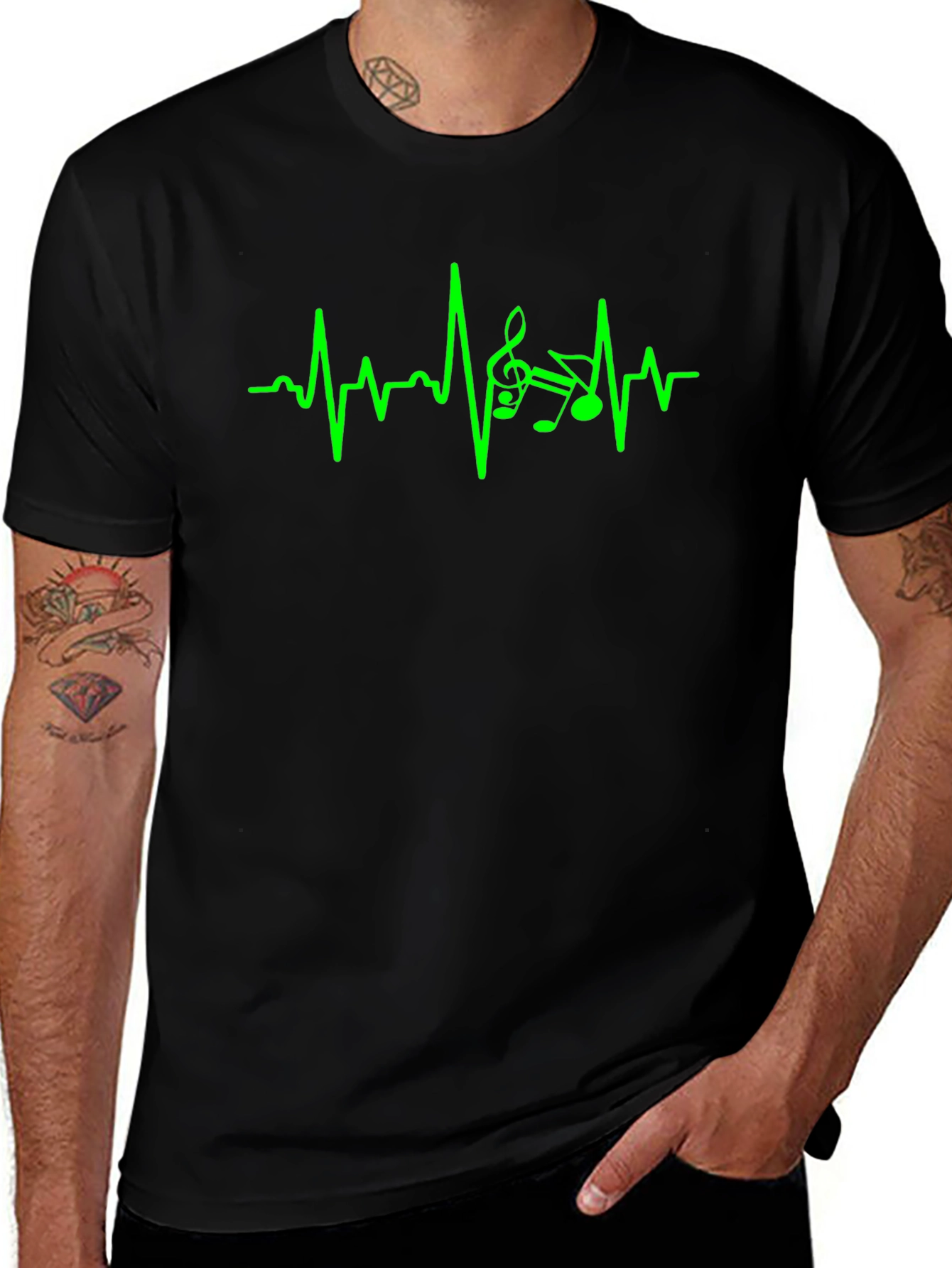 Music Heartbeat T-Shirt - Musical Pulse Tee
