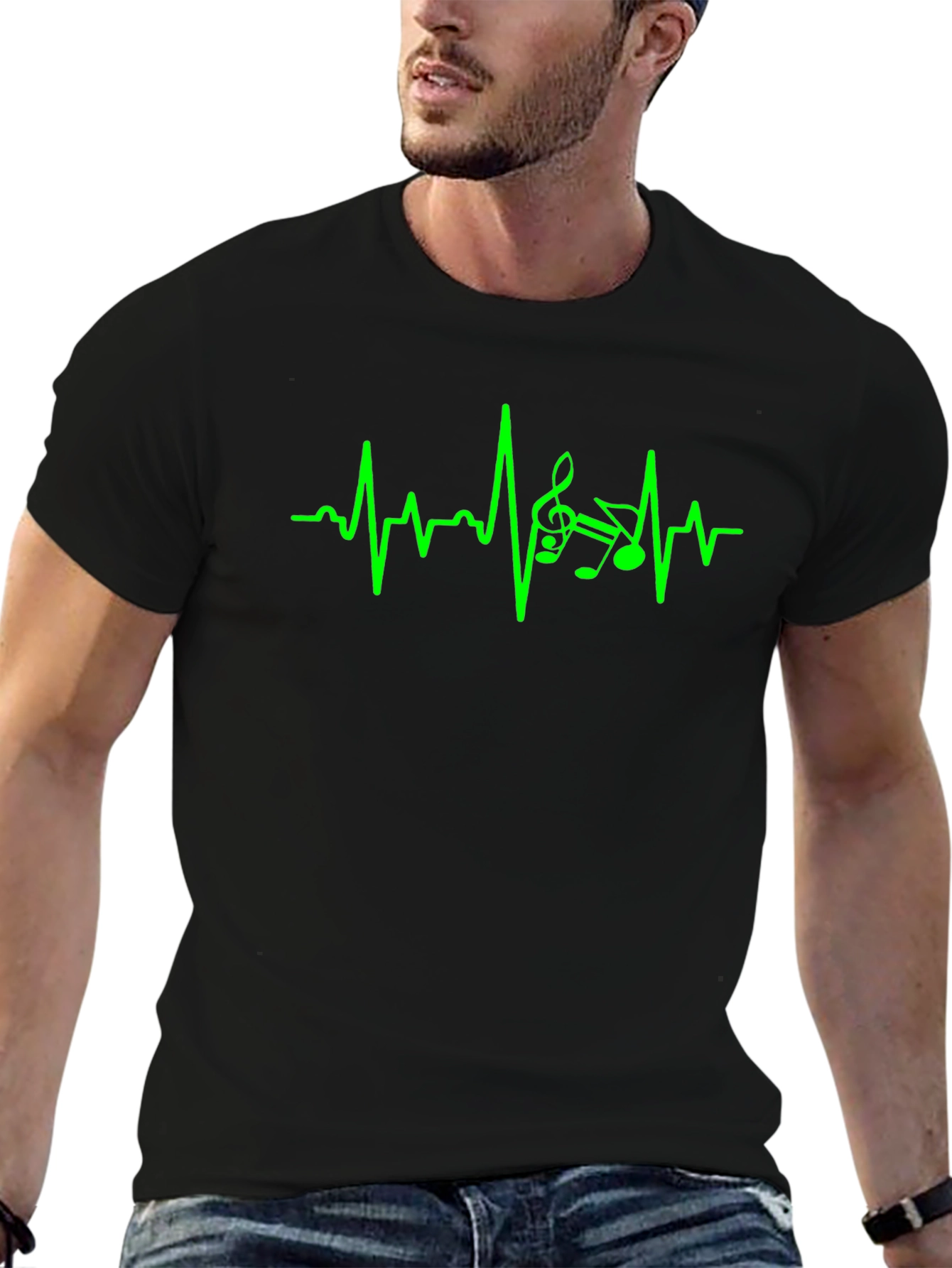 Music Heartbeat T-Shirt - Musical Pulse Tee
