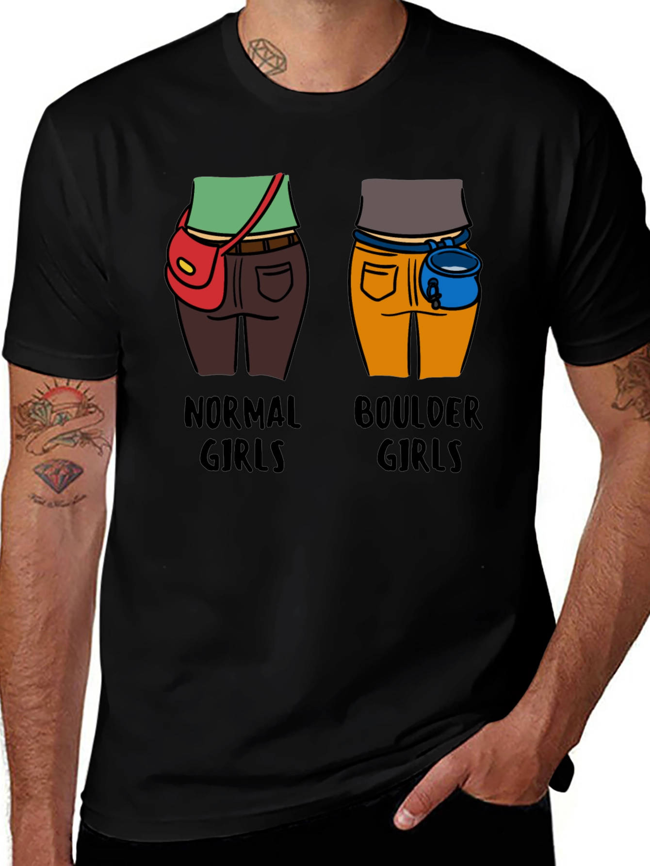 Normal Girls vs Boulder Girls Graphic T-Shirt