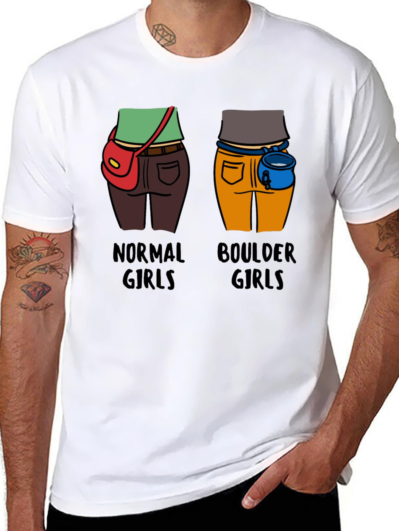 Normal Girls vs Boulder Girls Graphic T-Shirt