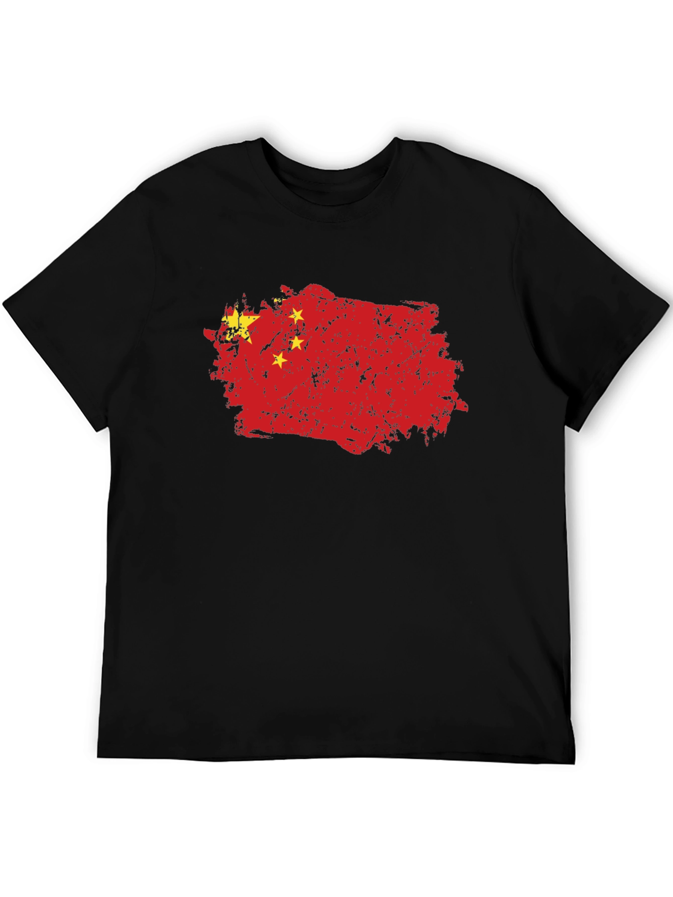 China Flag Graphic T-Shirt - Grunge Style
