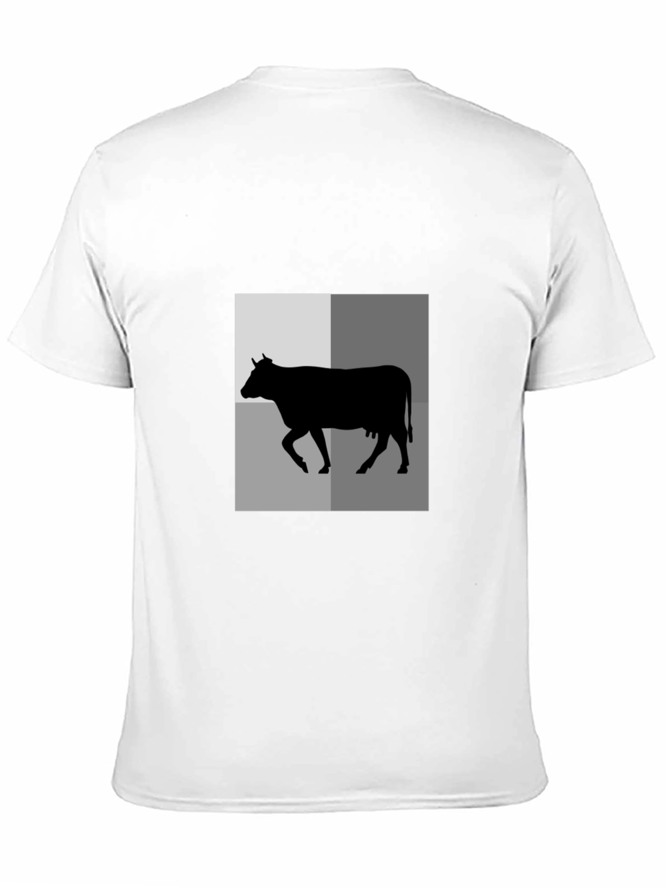 Cow Silhouette Graphic Tee - Black Unisex Shirt