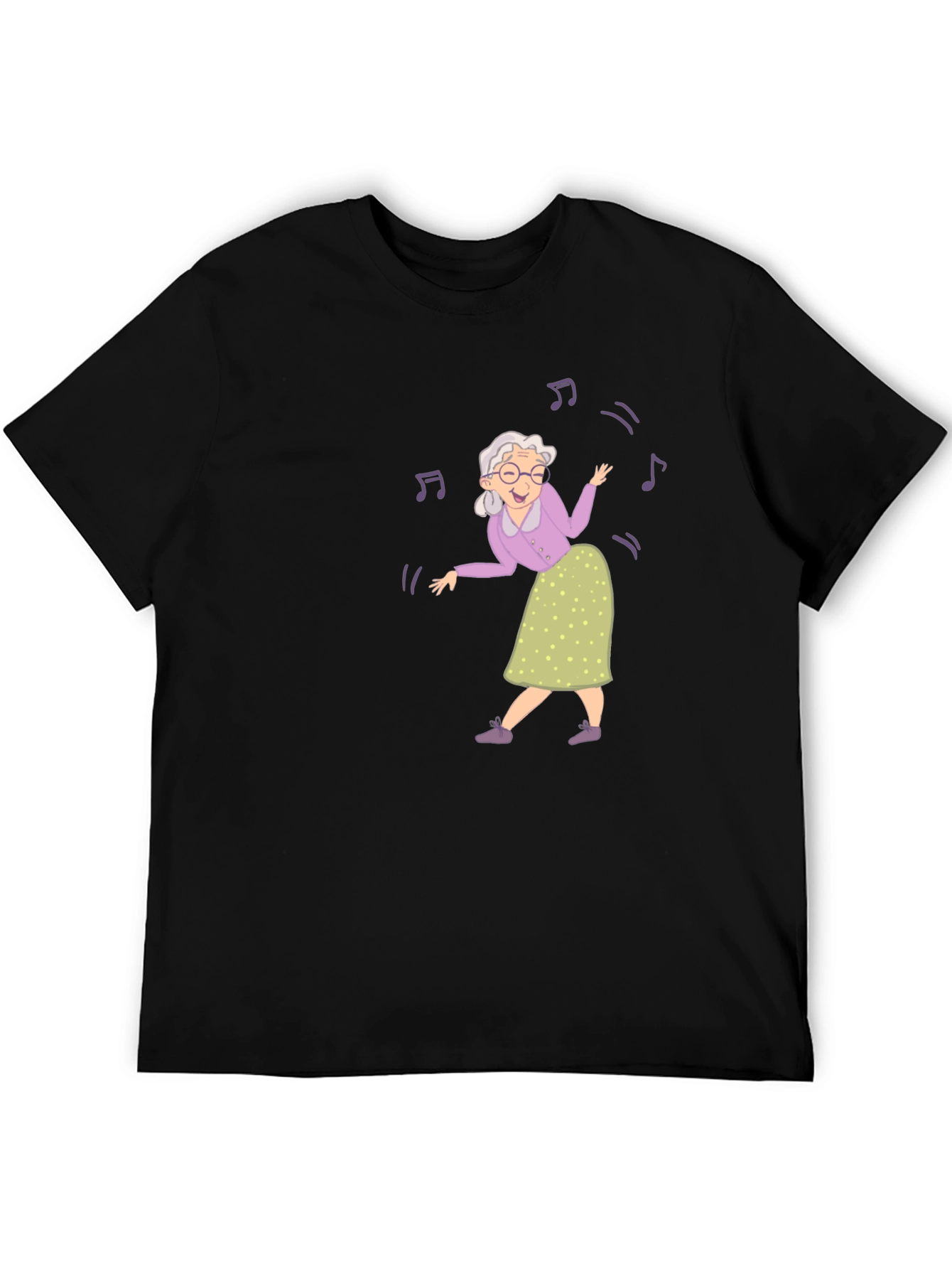 Dancing Grandma Black T-Shirt