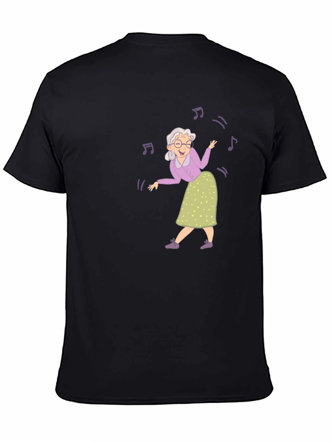 Dancing Grandma Black T-Shirt