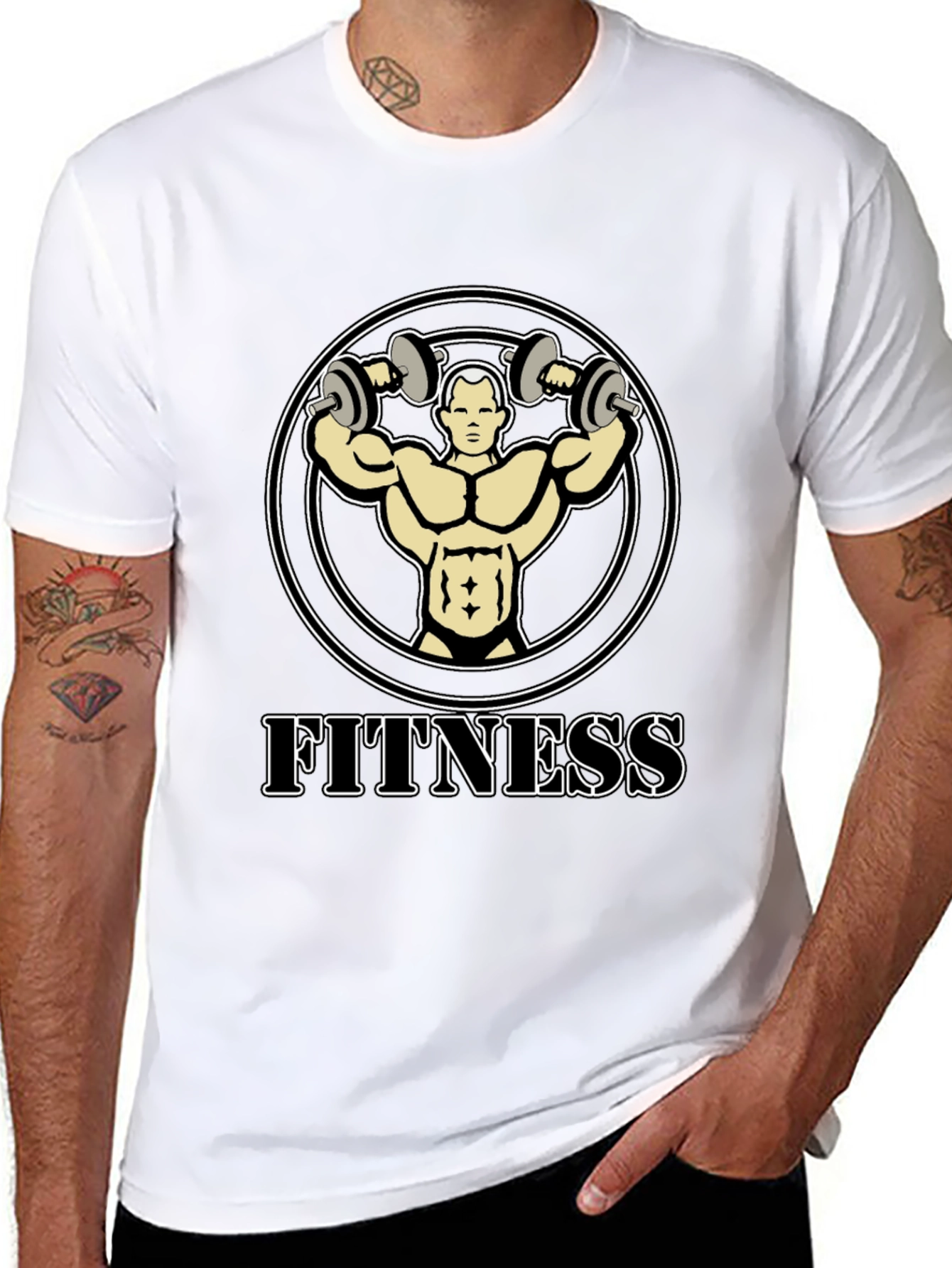 Fitness Graphic T-Shirt - Bodybuilder Design