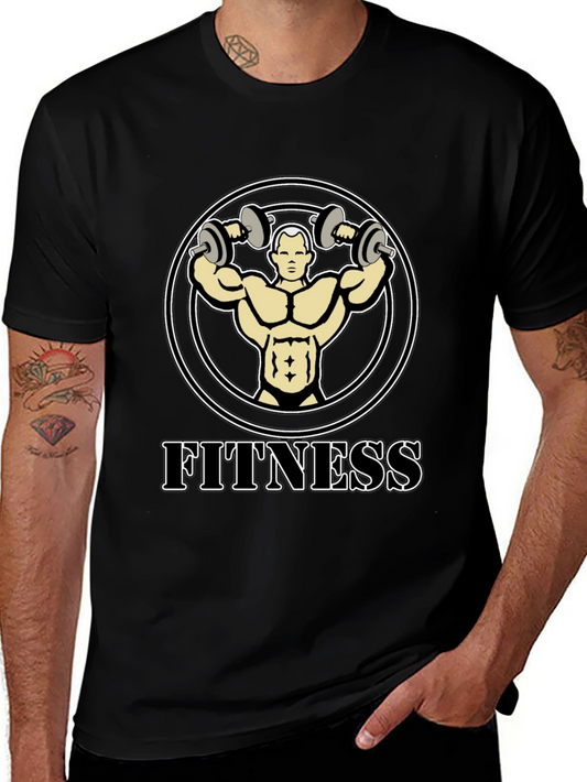Fitness Graphic T-Shirt - Bodybuilder Design