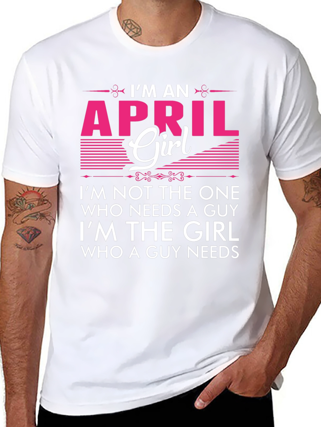 April Girl Graphic T-Shirt Birthday Month Tee