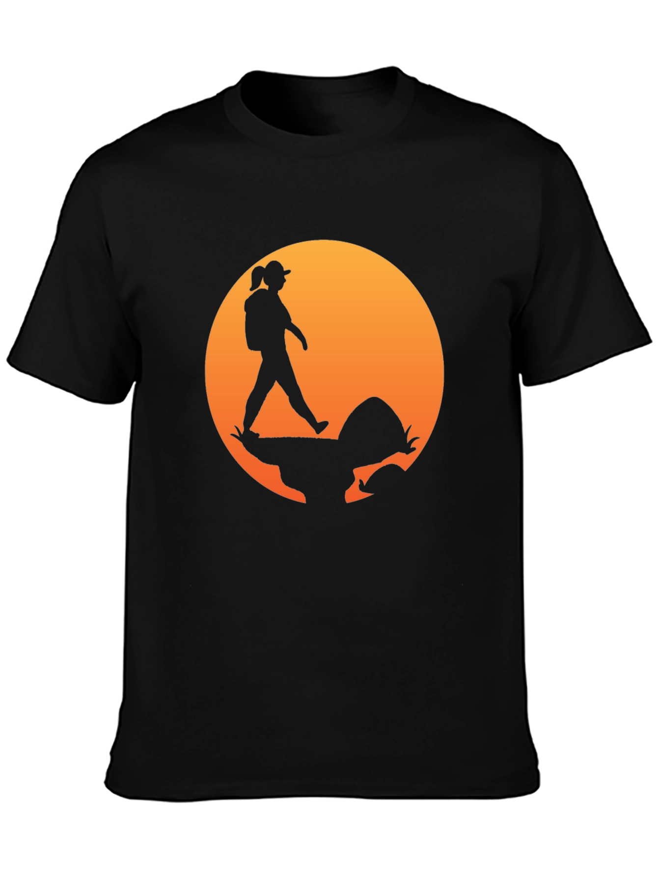 Hiking Sunset Graphic T-Shirt
