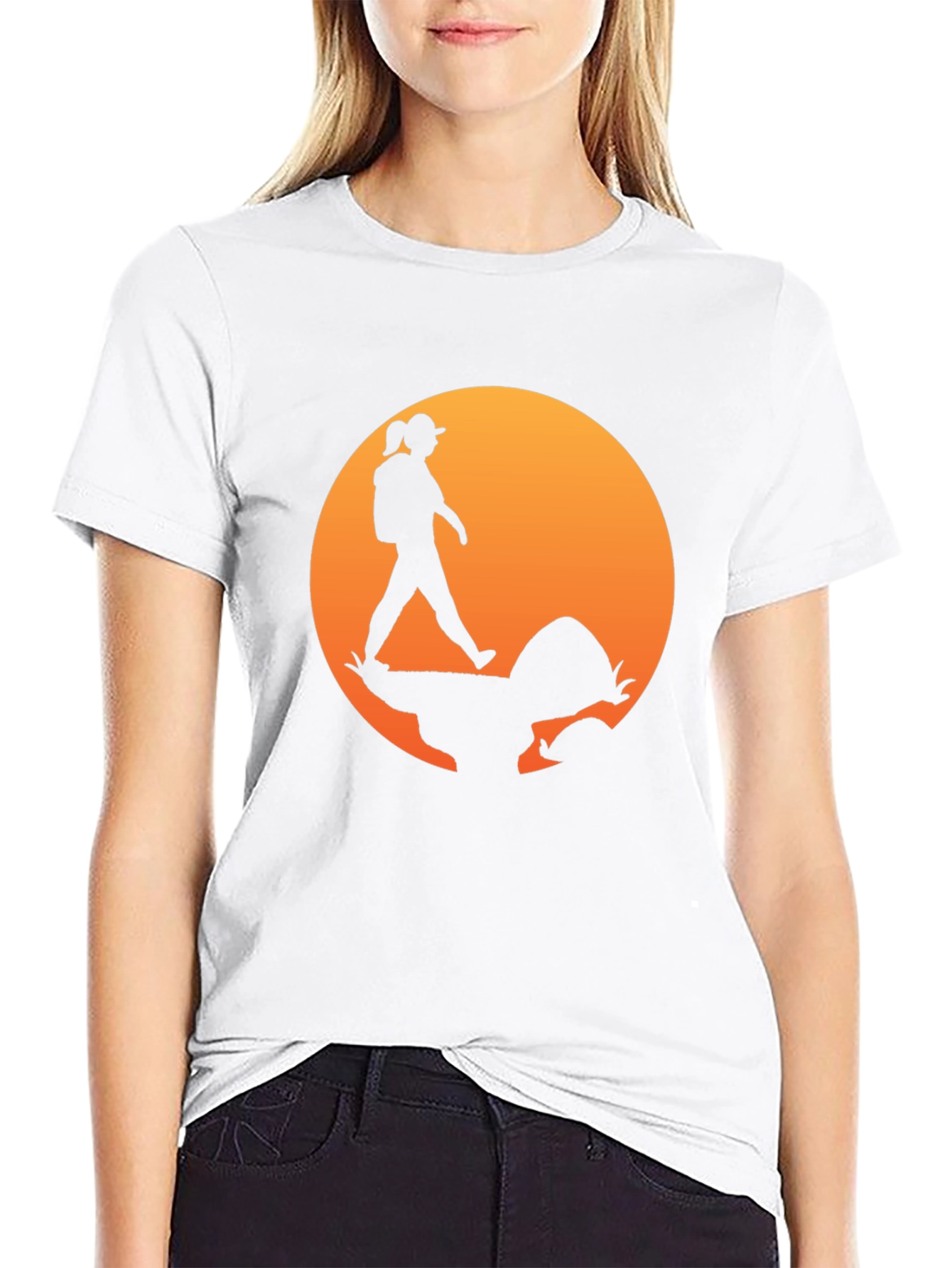 Hiking Sunset Graphic T-Shirt