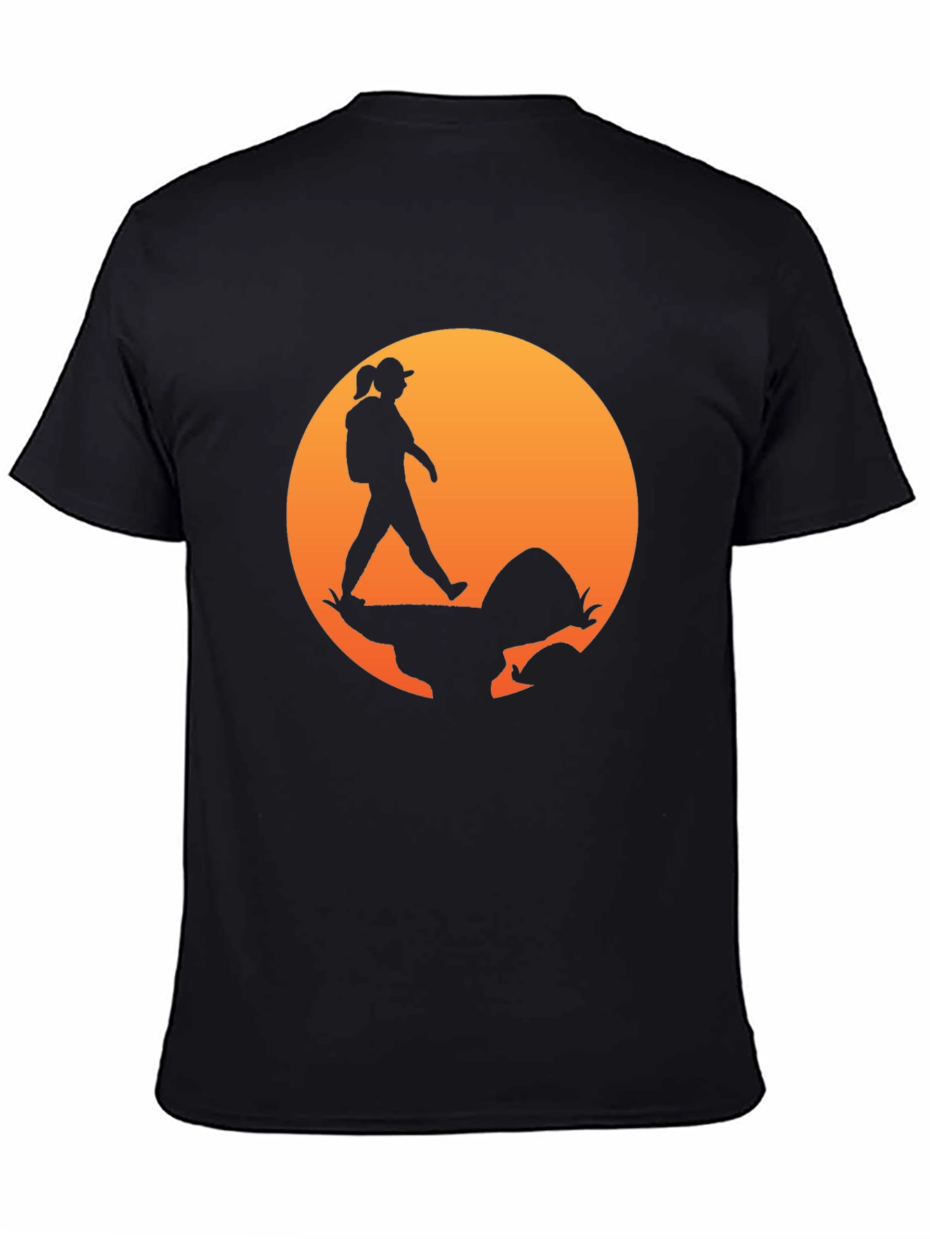 Hiking Sunset Graphic T-Shirt