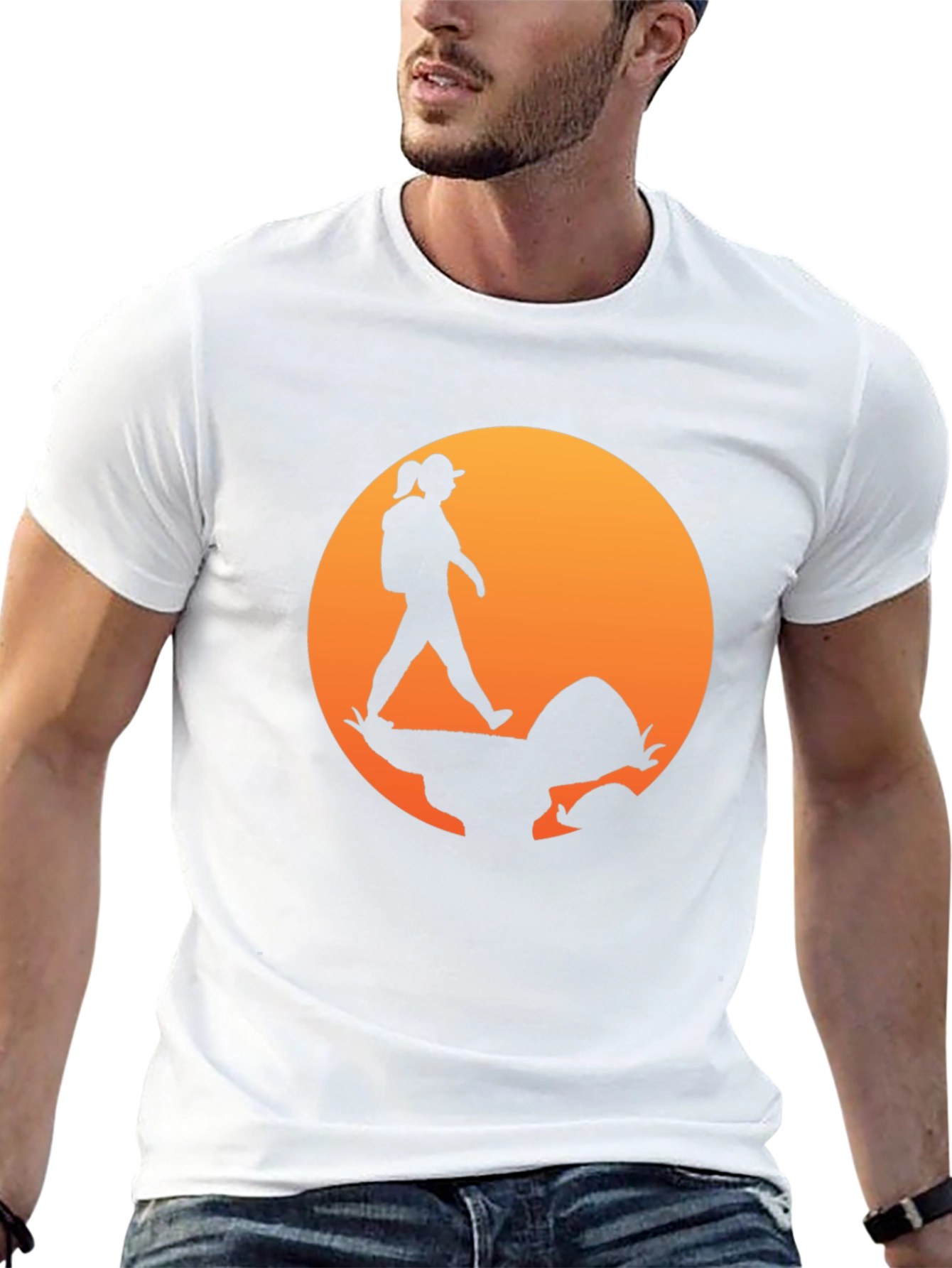 Hiking Sunset Graphic T-Shirt