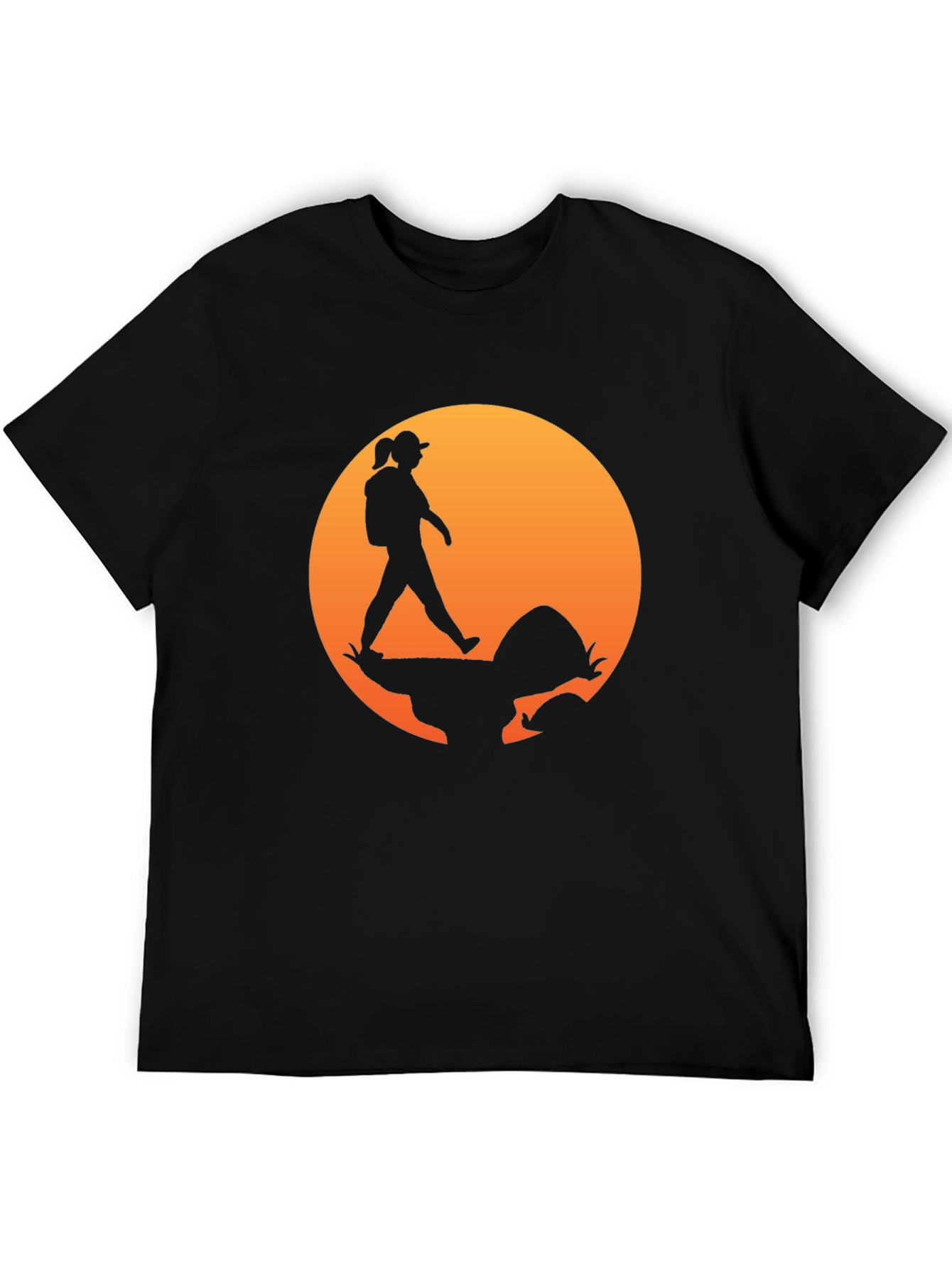 Hiking Sunset Graphic T-Shirt