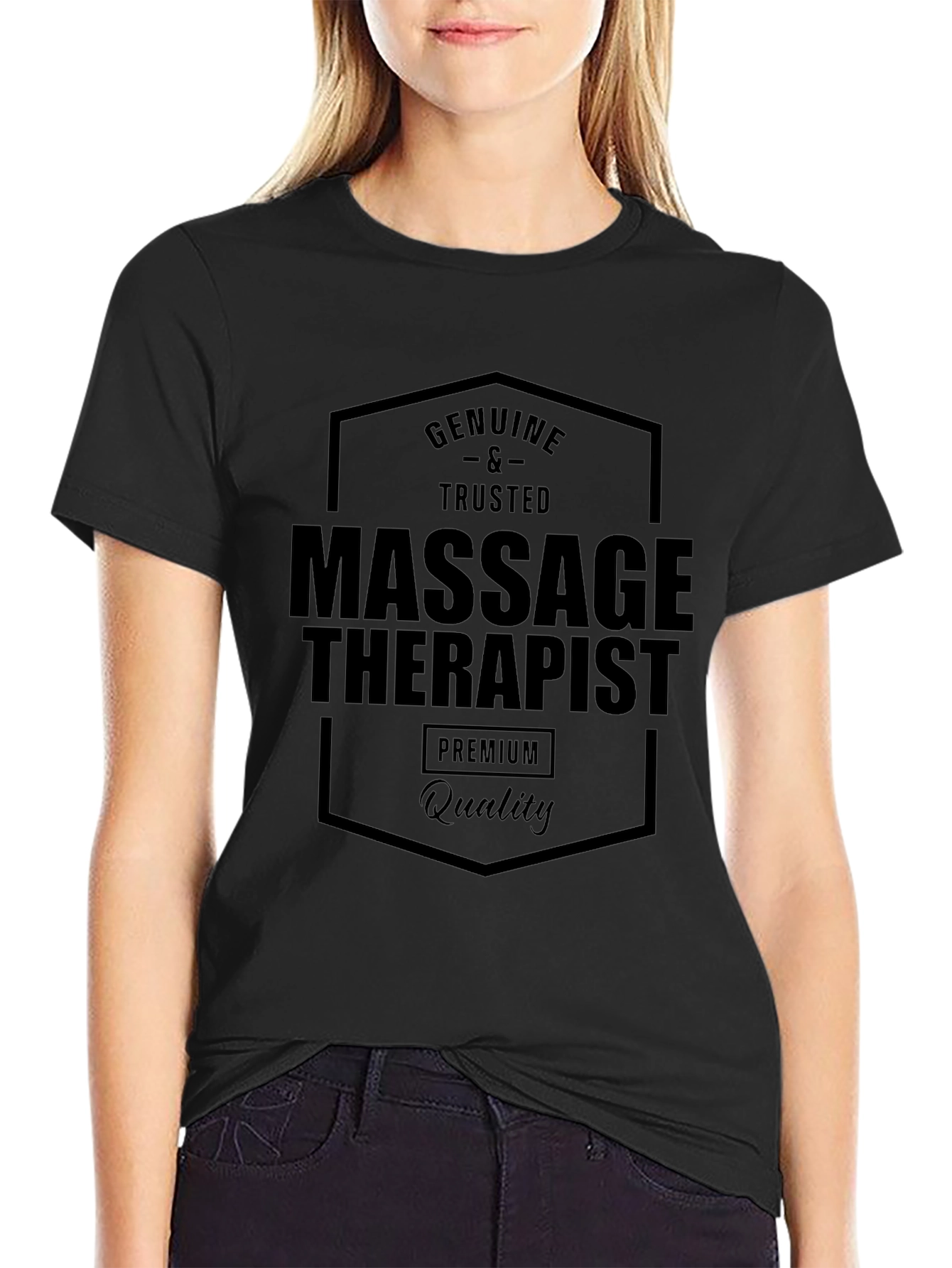 Massage Therapist Premium Quality Black T-Shirt