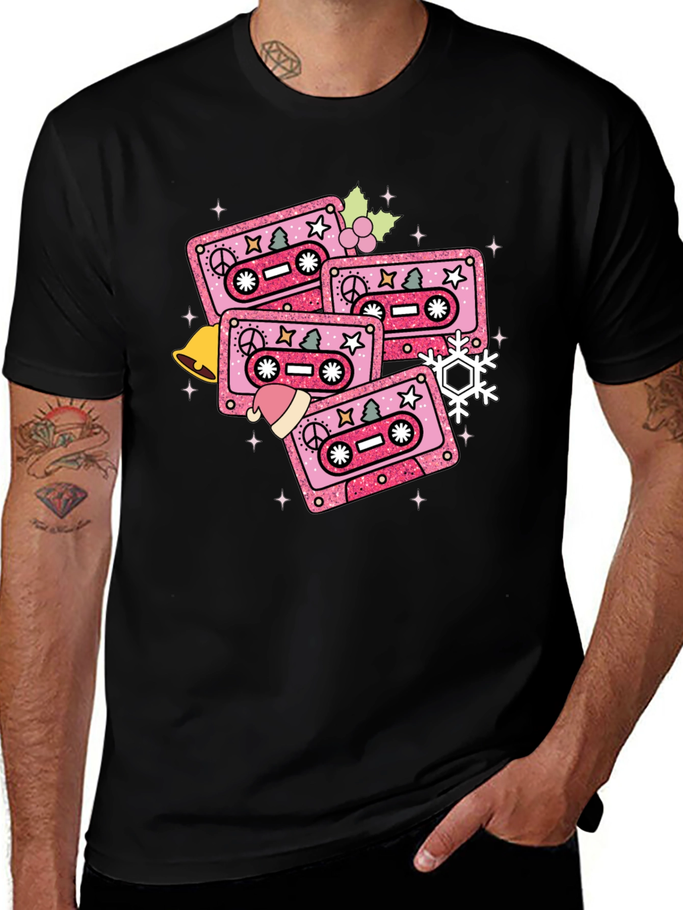 Retro Christmas Cassette Tape T-Shirt