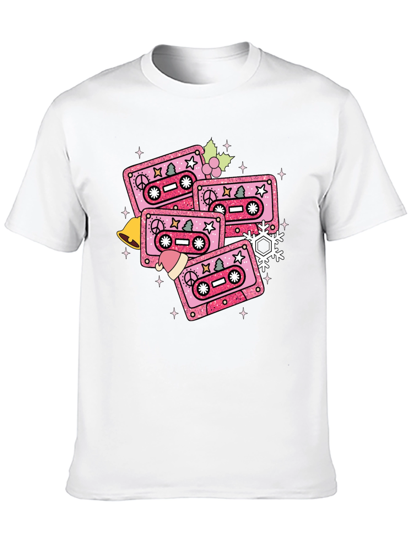 Retro Christmas Cassette Tape T-Shirt