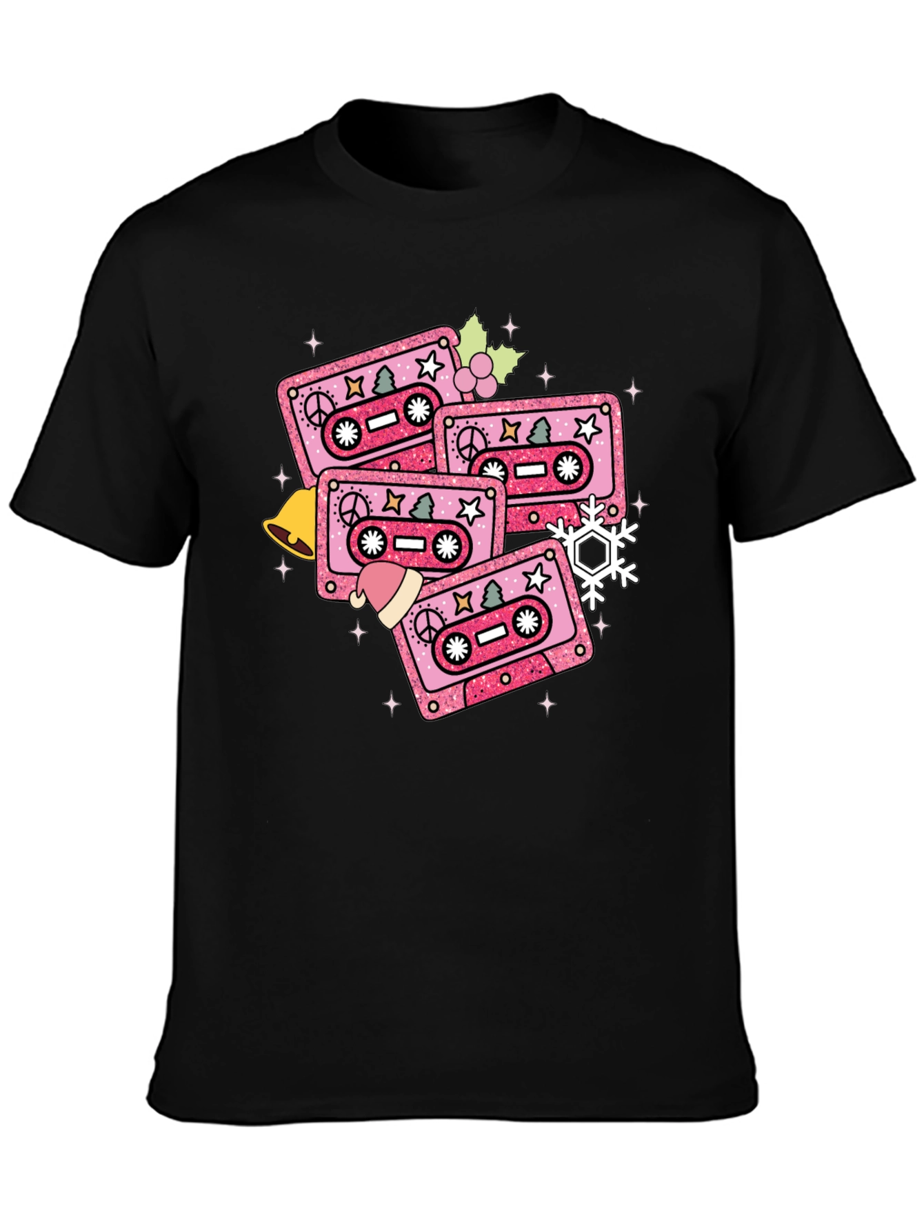 Retro Christmas Cassette Tape T-Shirt